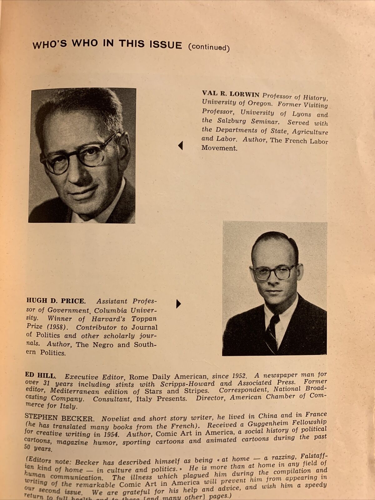 THE AMERICAN REVIEW, n. 1 - the presidential elections. Autumn 1960