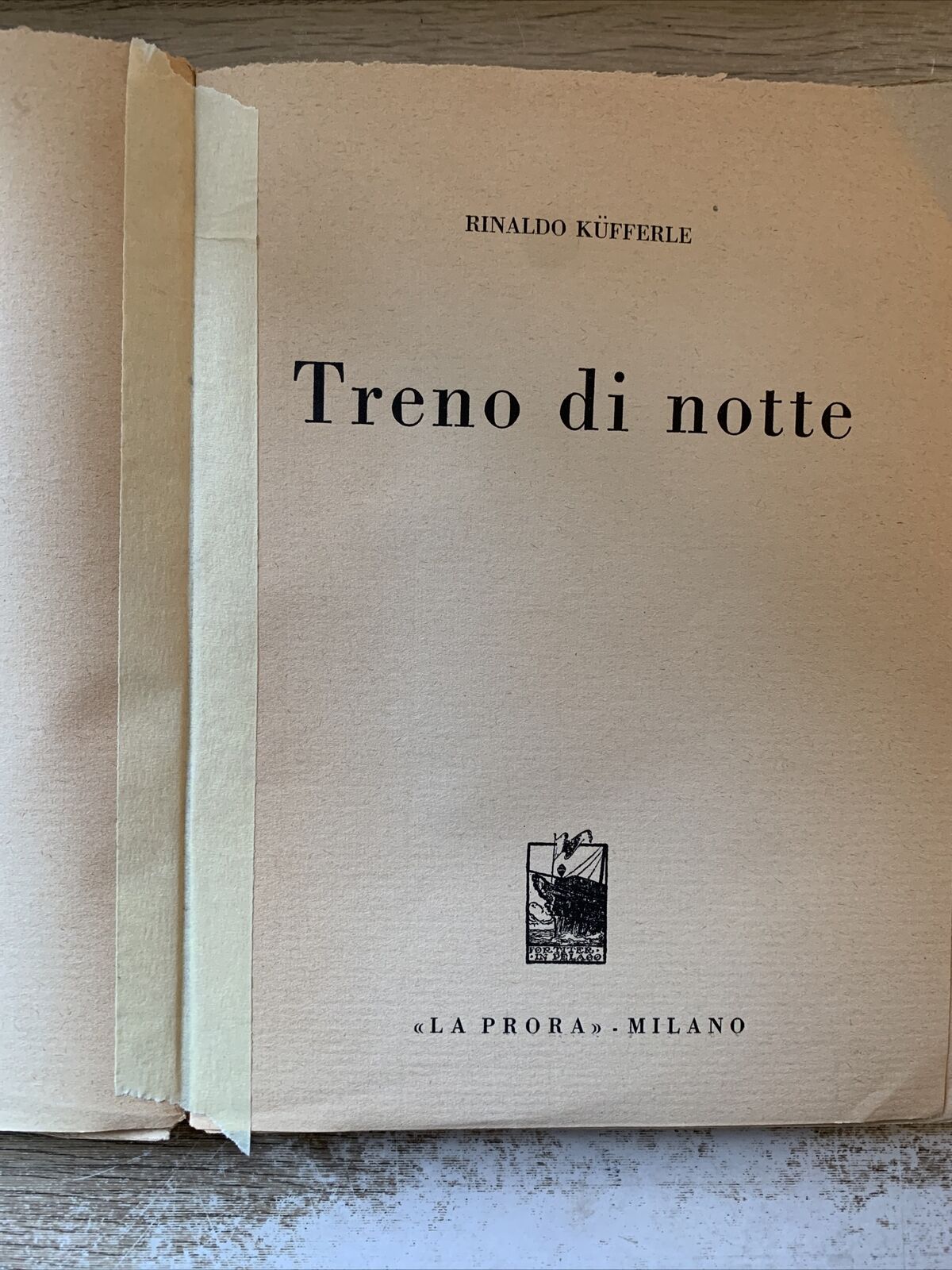 TRENO DI NOTTE - RINALDO KUFFERLE, LA PRORA 1936