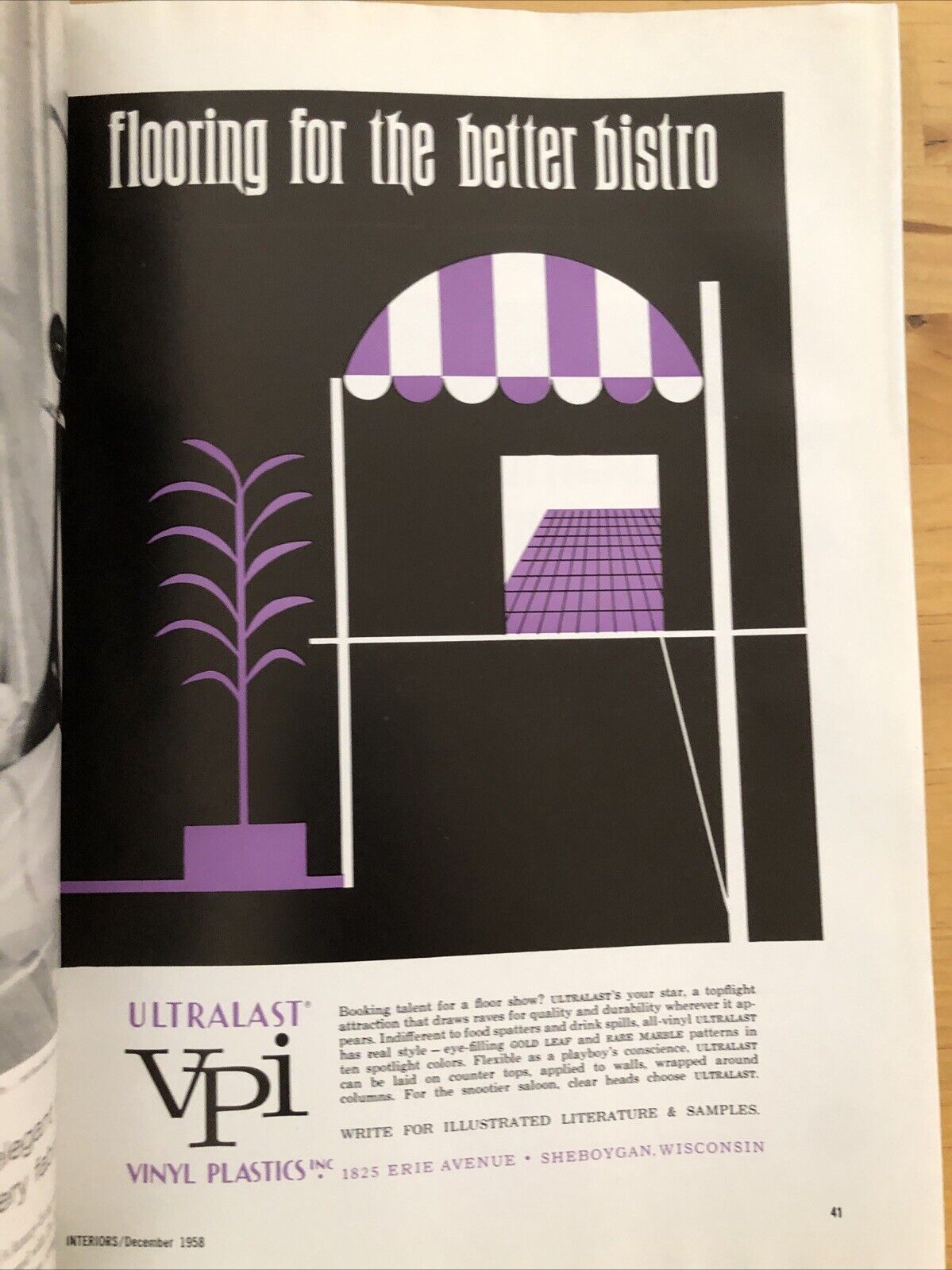 INTERIORS MAGAZINE DECEMBER 1958. Interiors, design, architecture. Olga Gueft