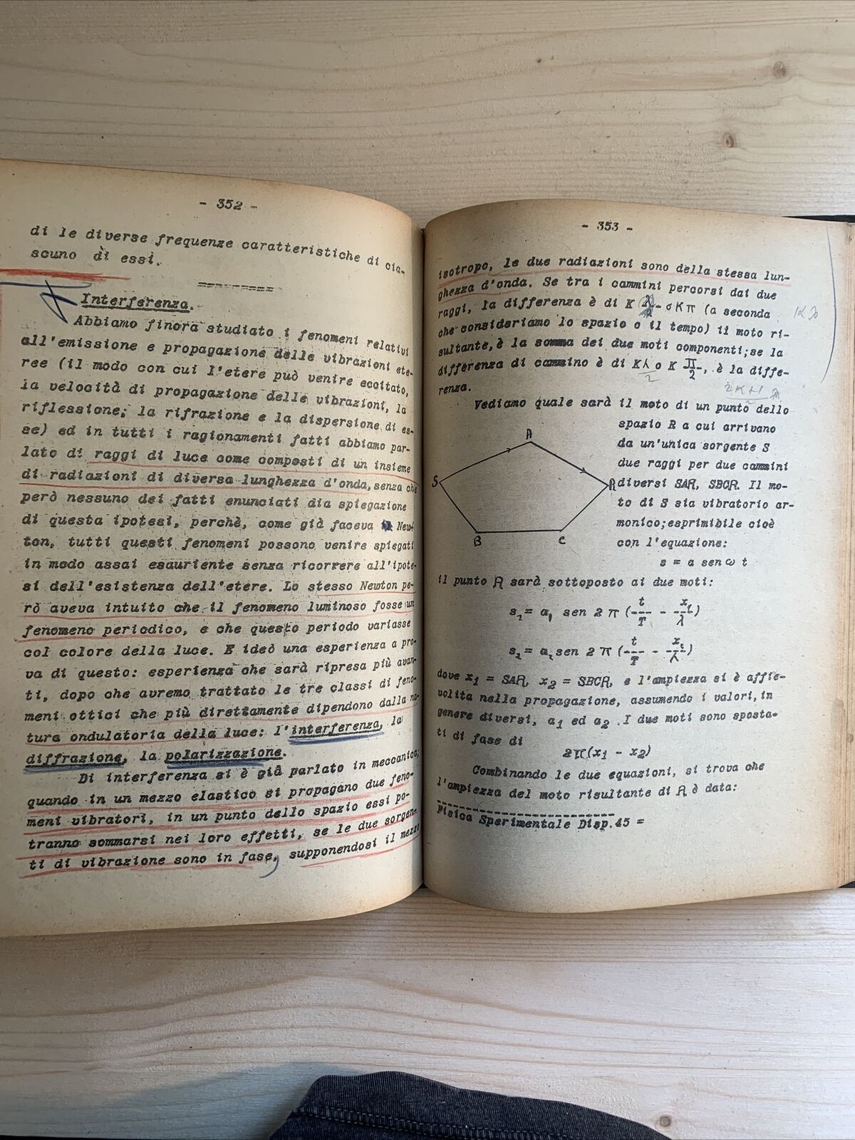 QUIRINO MAJORANA appunti delle sue lezioni, Università 1926 FISICA SPERIMENTALE