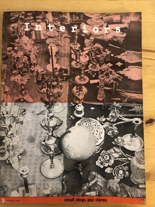 INTERIORS MAGAZINE MARCH 1955 Olga Gueft - RETAIL SHOPS AND STORES