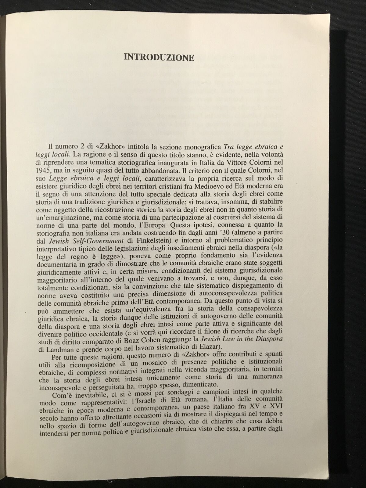 ZAKHOR, rivista di storia degli ebrei d'Italia N. 2 - 1998, Giuntina
