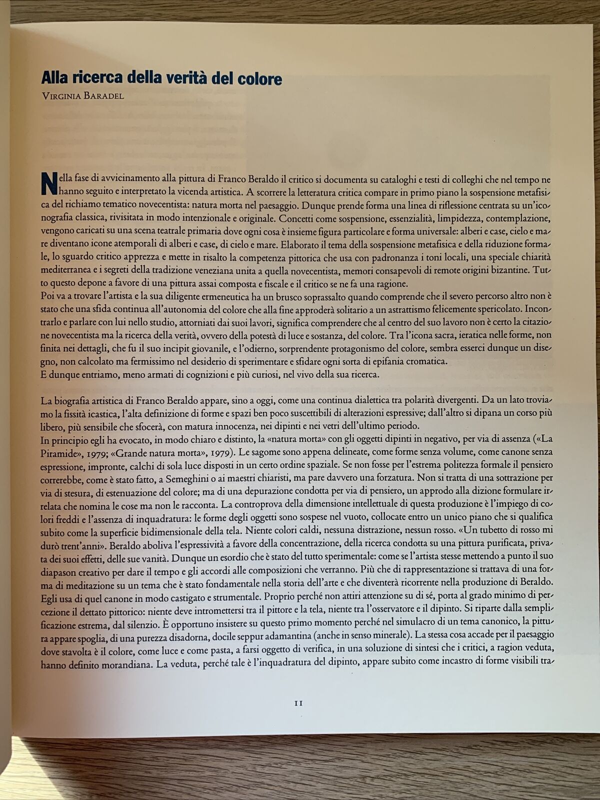 FRANCO BERALDO, La verità del colore. Opere 1979 - 2014. Allemandi & C. #
