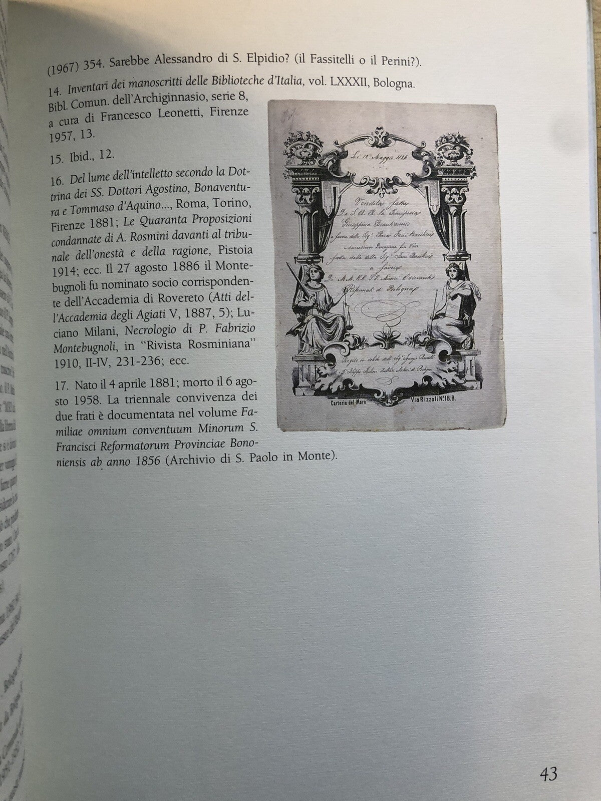 La Biblioteca dell'Osservanza di Bologna Celestino Piana, Pazzini editore 1991