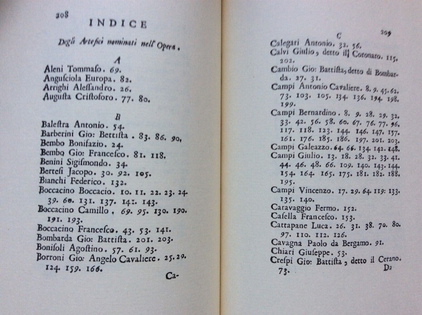 CREMONA DISTINTO RAPPORTO DELLE DIPINTURE CHE TROVANSI CITTA, ANTONIO PANNI 1976