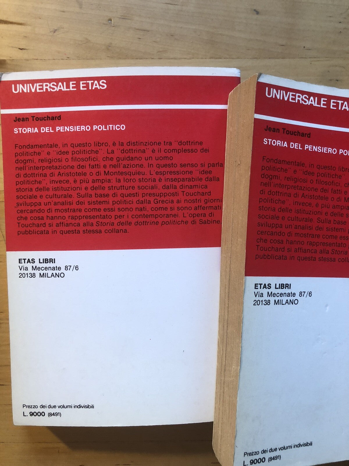 Storia del pensiero politico, Jean Touchard. dialettica sociale Platone a Marx