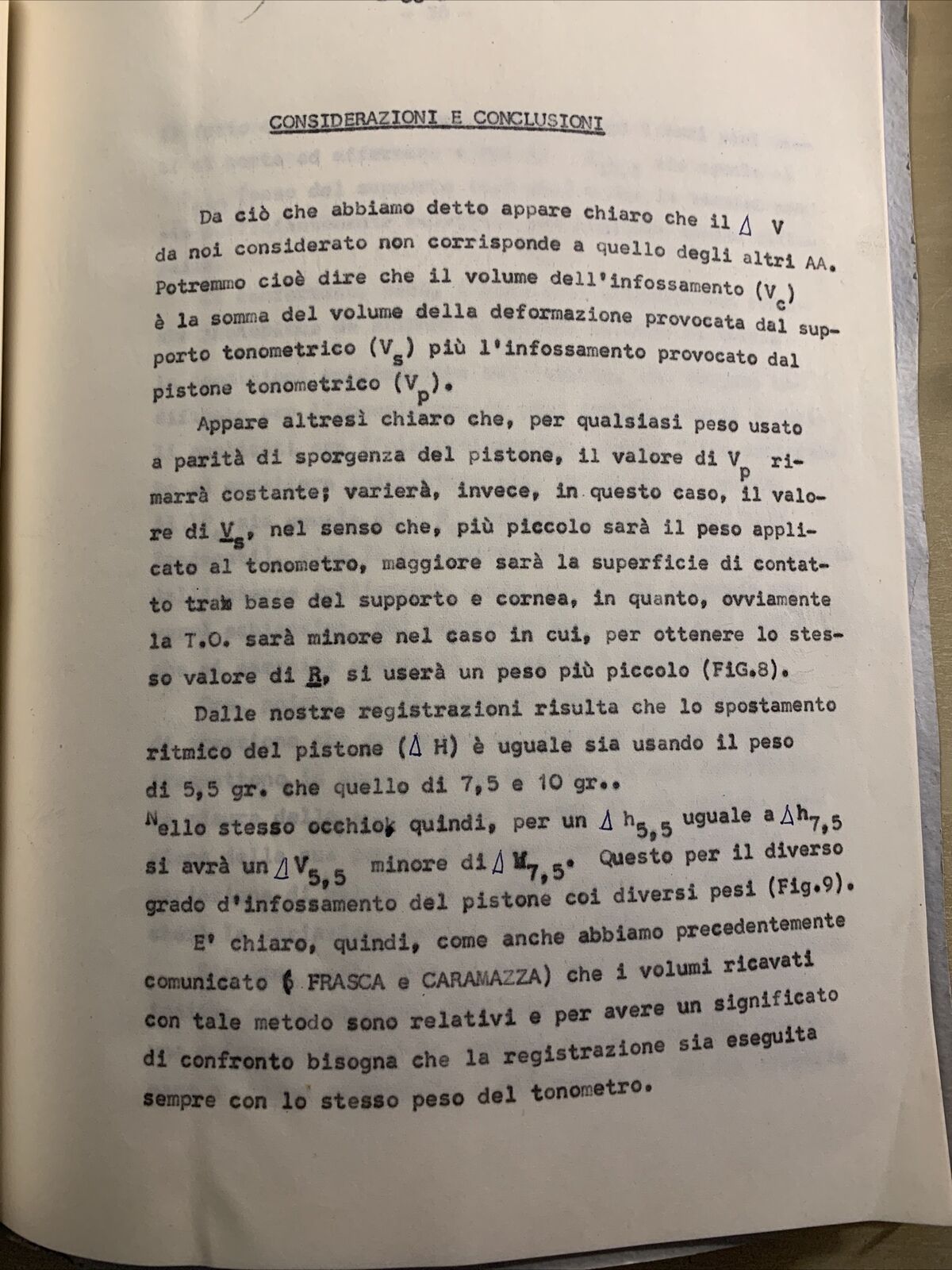 OCULISTICA CLINICA - UNIVERSITÀ DI BOLOGNA, R. Caramazza, volume pulsatorio. . #