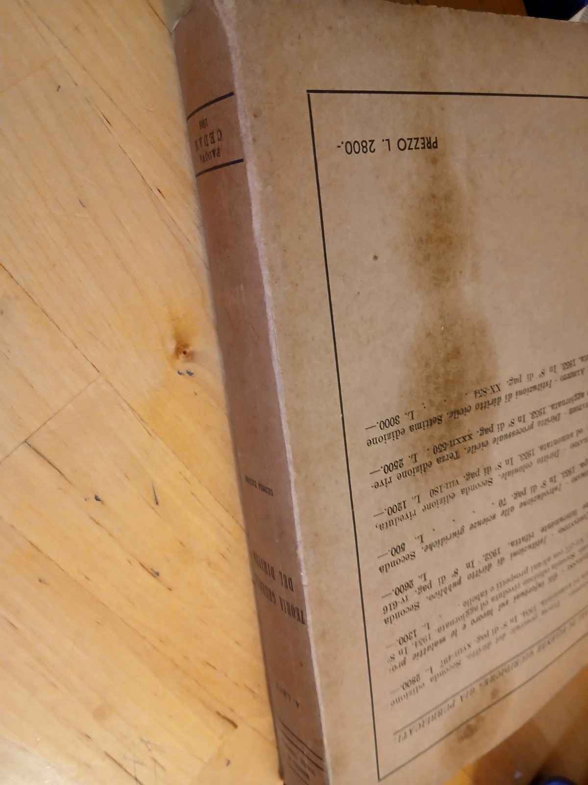 Teoria generale del diritto - Alessandro Levi - CEDAM 1953