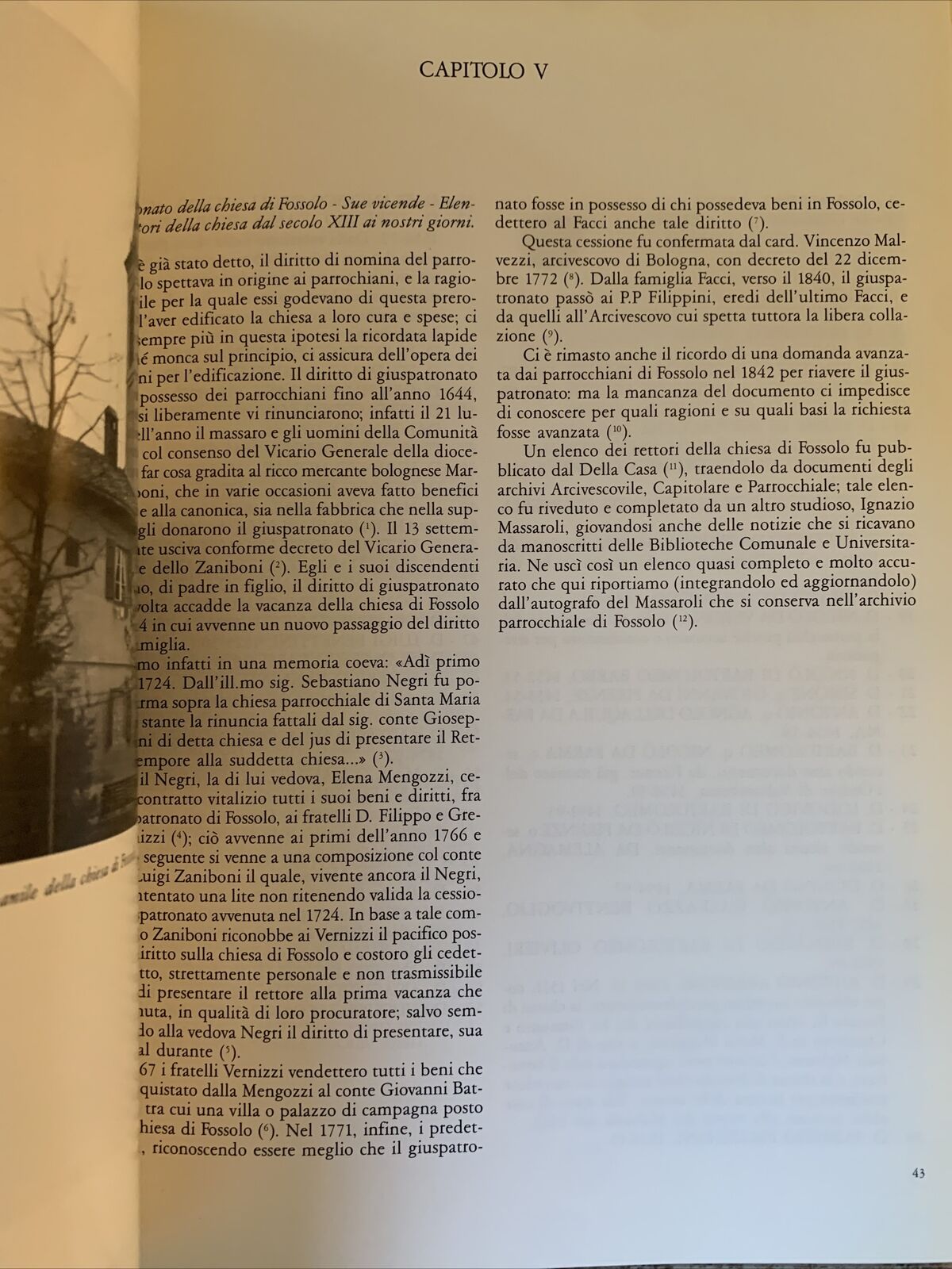 Otto secoli di storia a Fossolo. Parrocchia S. Maria Annunziata  Fossolo Bologna