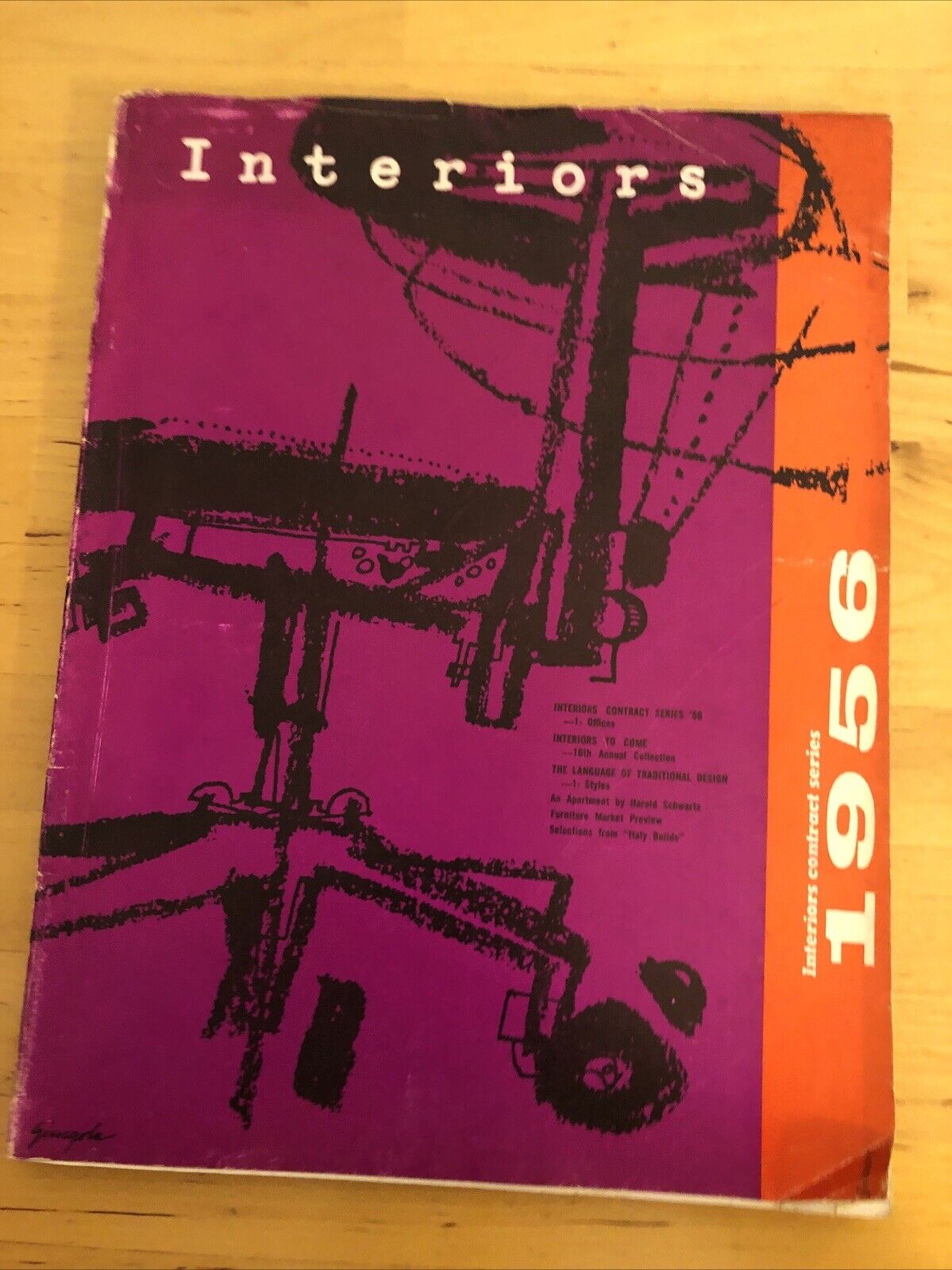 INTERIORS MAGAZINE CONTRACT SERIES  1956 Olga Gueft - Interiors, design