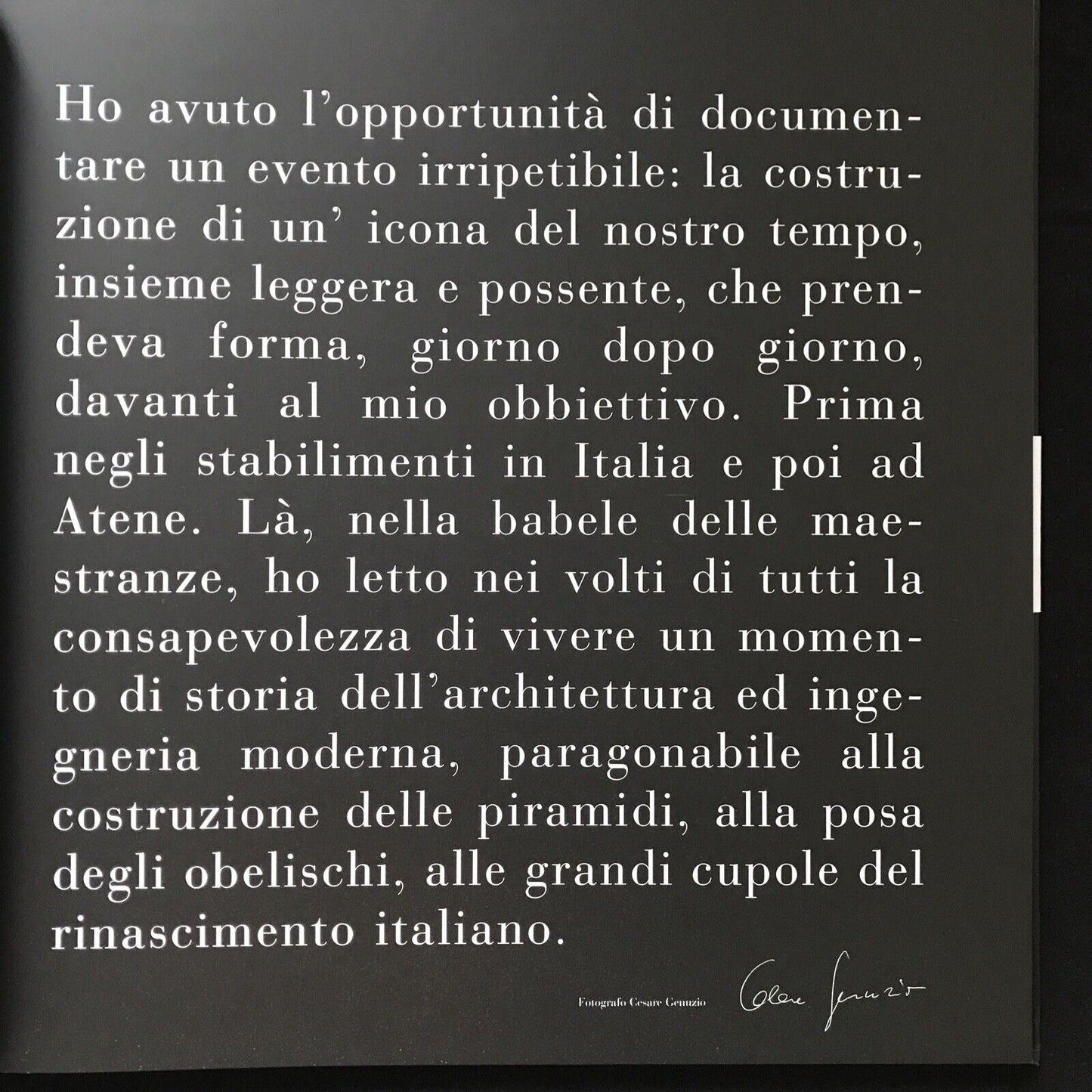 INGEGNO MITO - Olympic stadium Athens. Terra Ferma. Cesare Genuzio