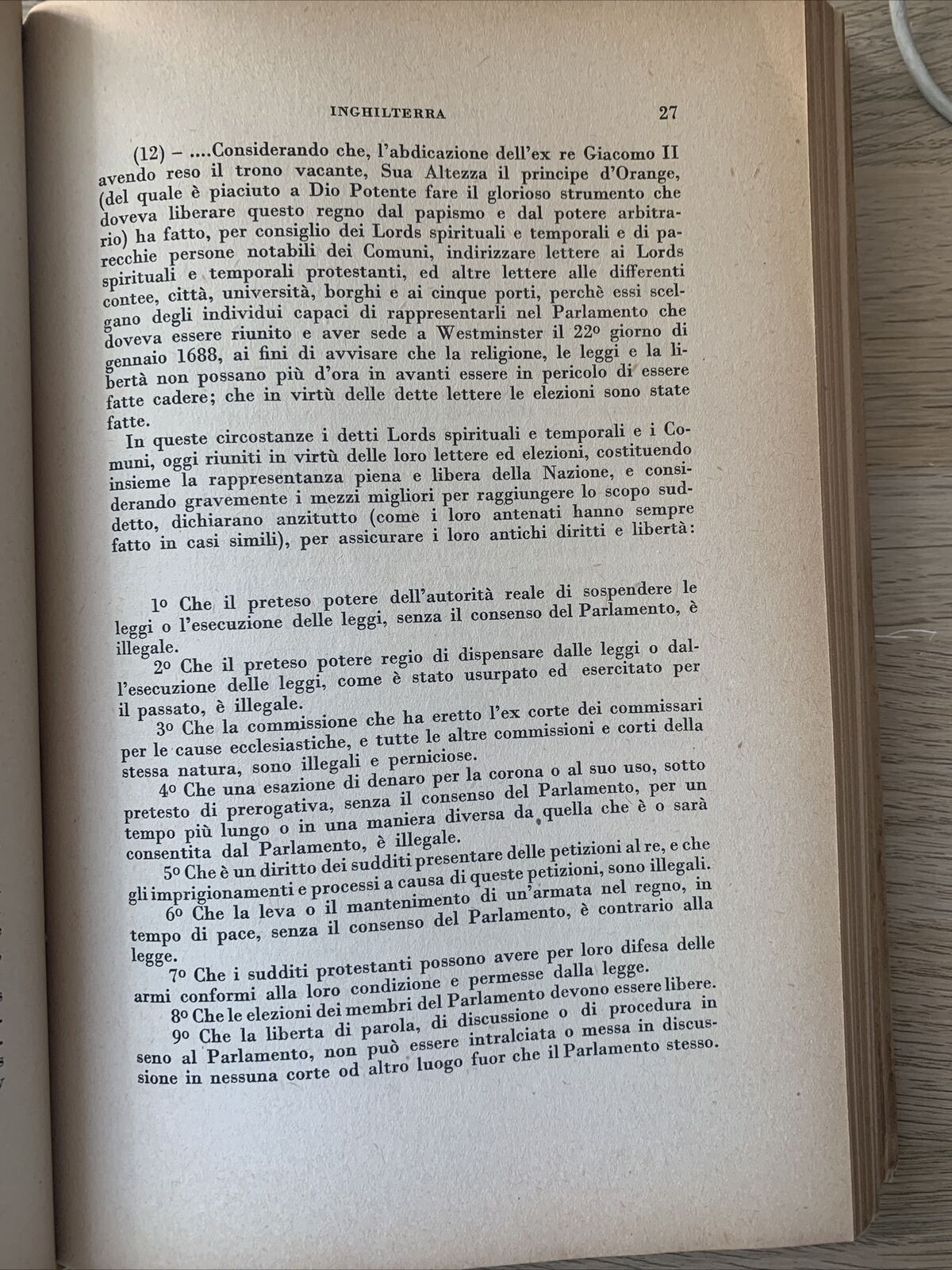 CLASSICI DEL LIBERALISMO E DEL SOCIALISMO, le carte dei diritti - F. Battaglia #