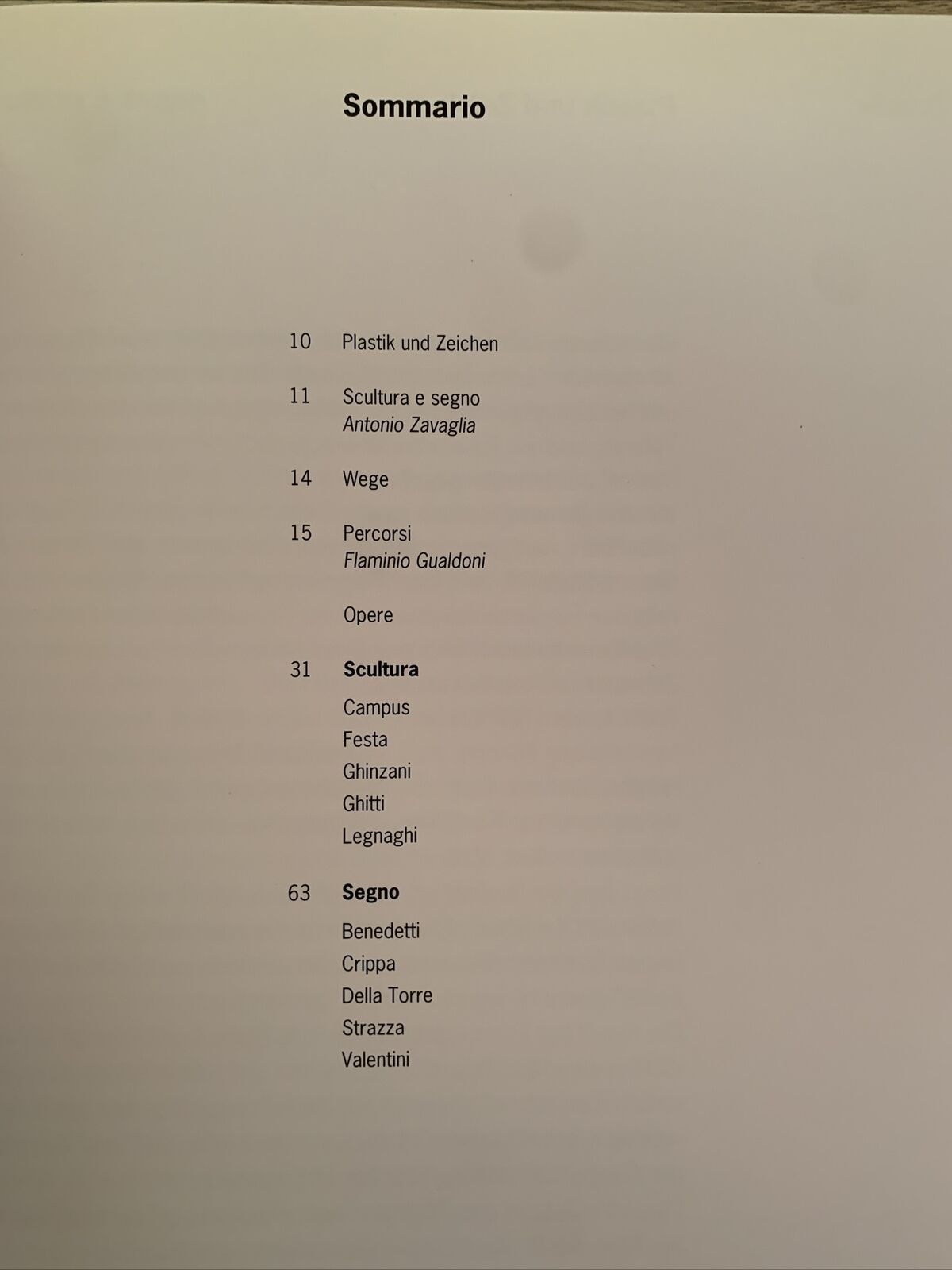 SCULTURA E SEGNO, Crippa, Ghinzani, Ghitti, Legnaghi, Benedetti. Charta 1995