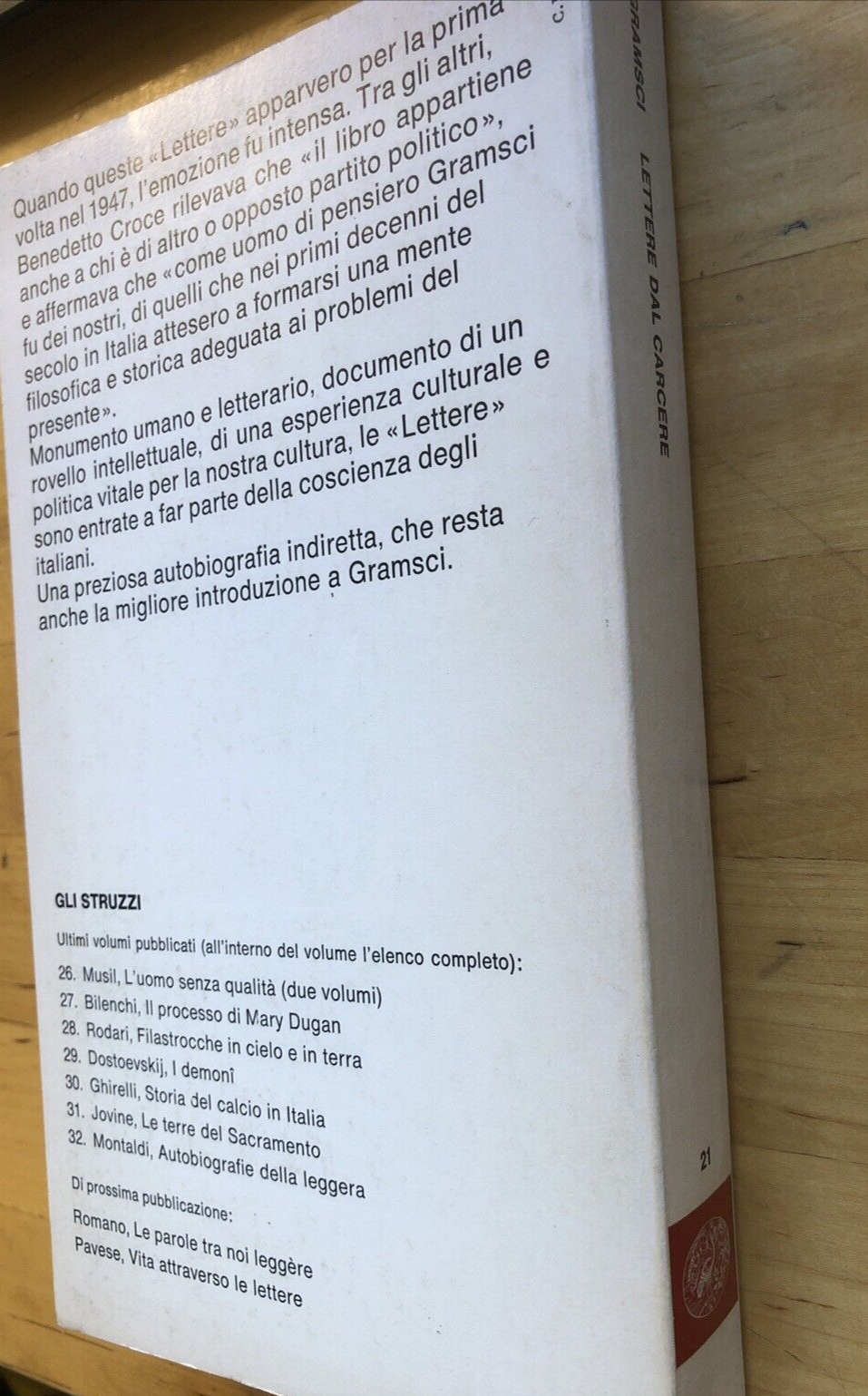 Antonio Gramsci  - Lettere dal carcere, gli struzzi Einaudi 1971