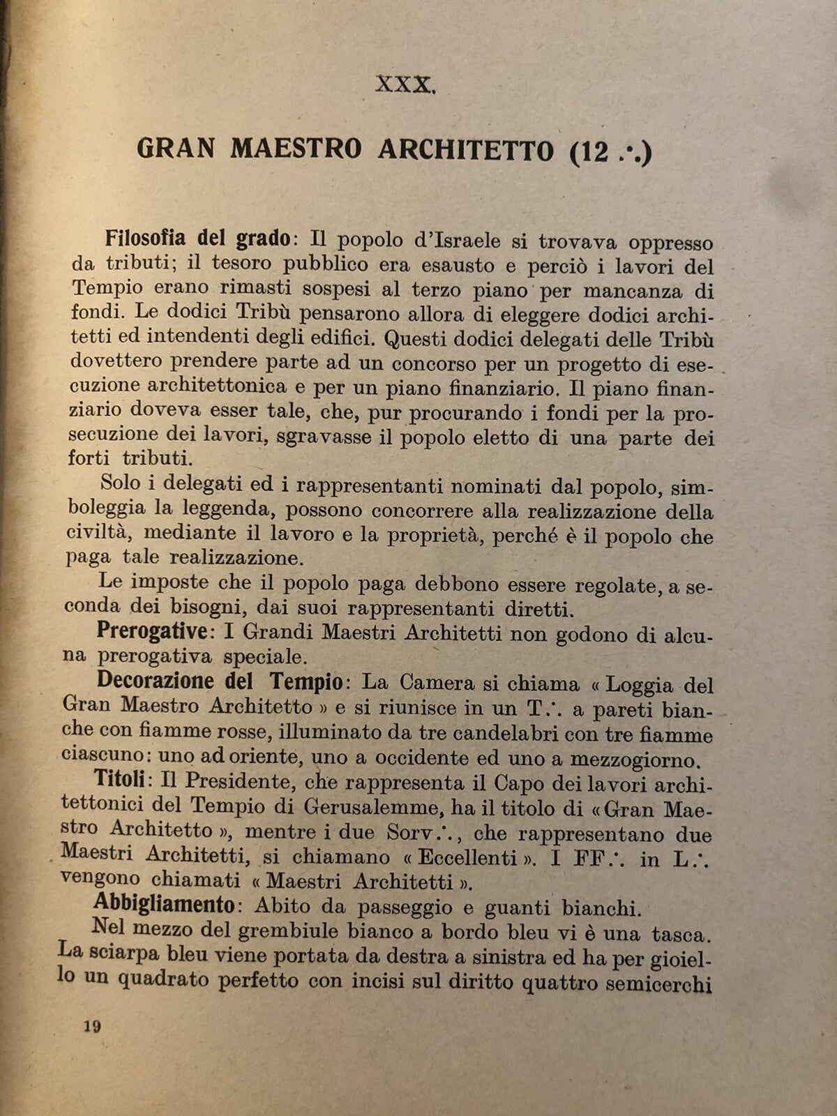 Il libro dei rituali del rito scozzese antico accettato, Salvatore Farina 1946