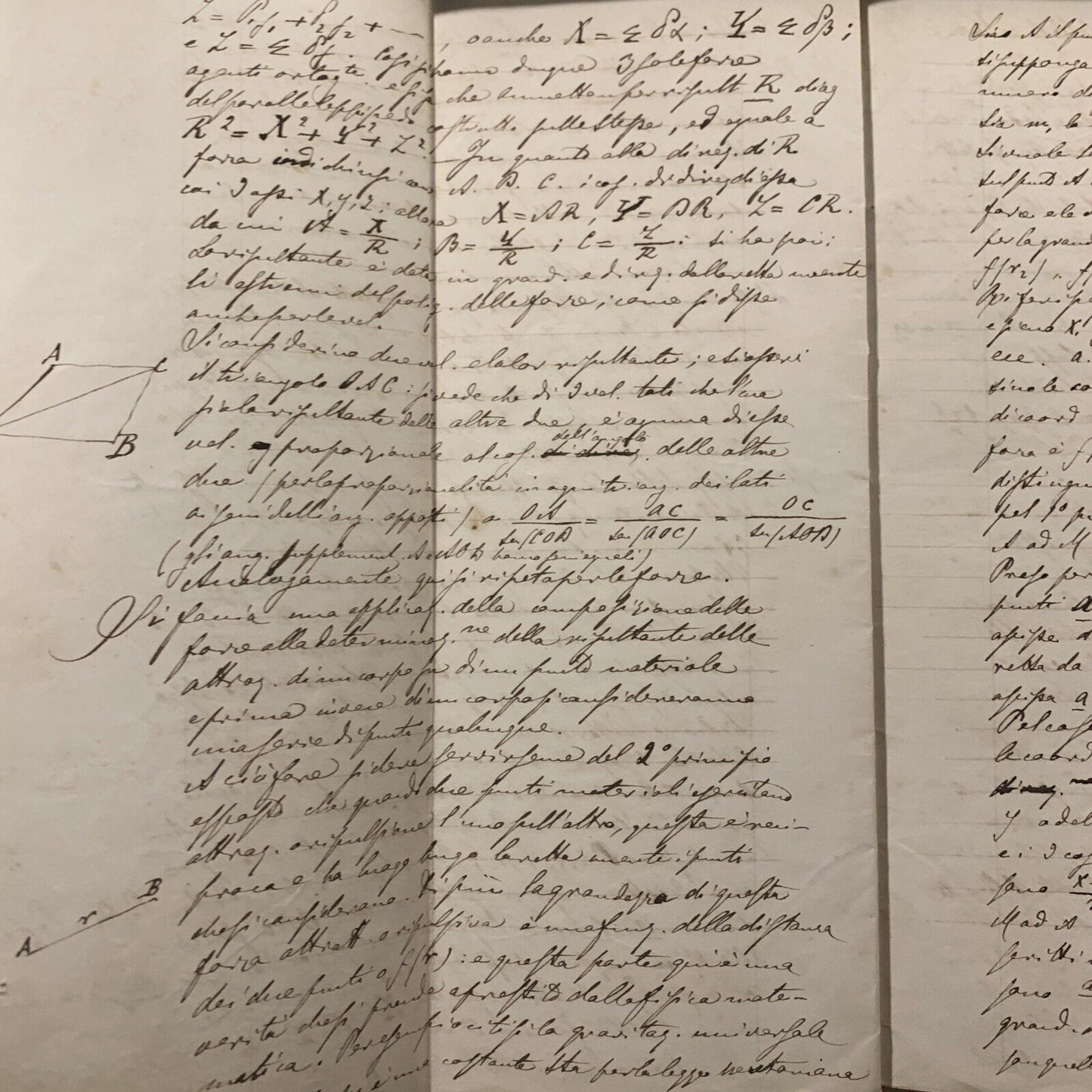Antico Manoscritto Università di Pavia 1876, Meccanica Razionale, Carlo Formenti
