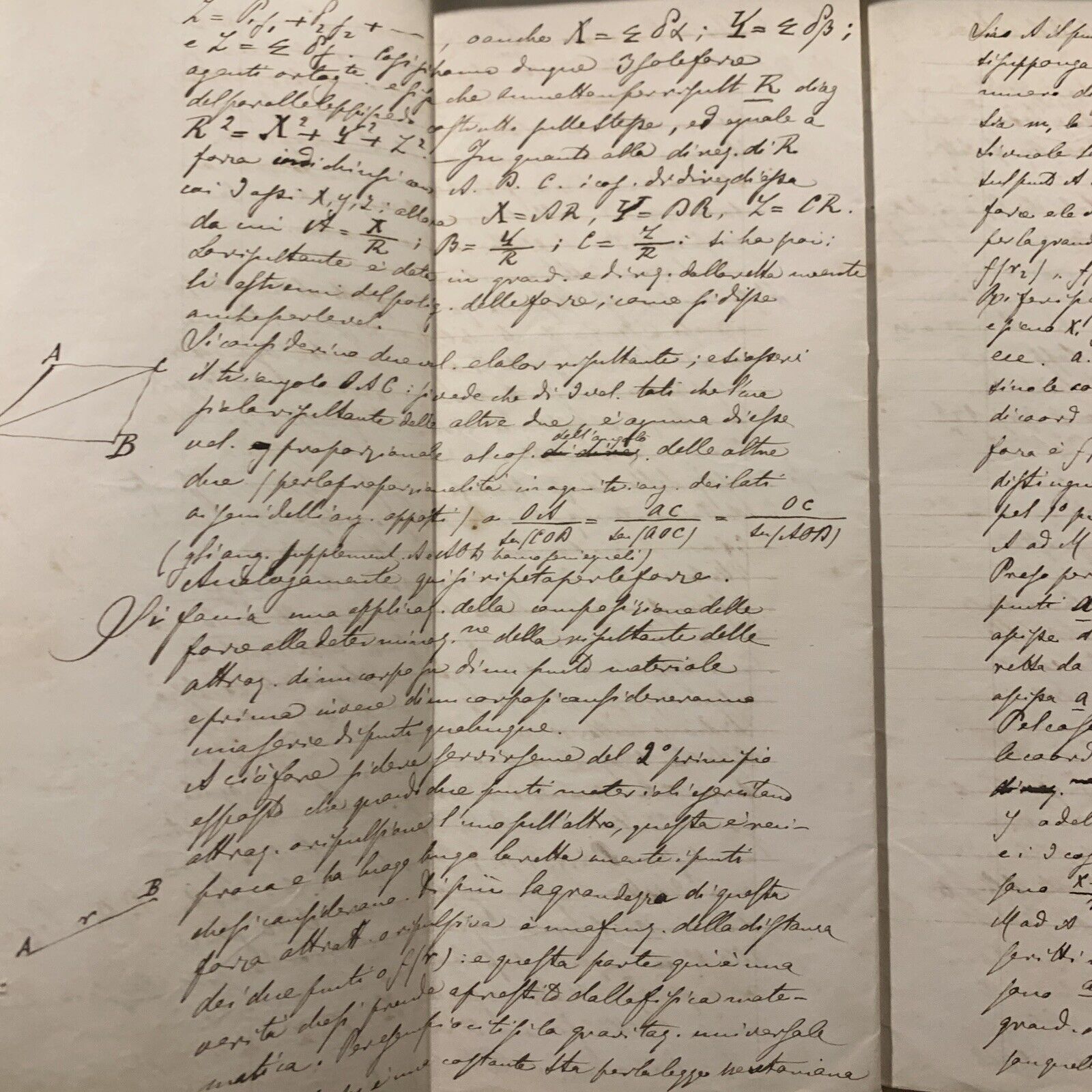 Antico Manoscritto Università di Pavia 1876, Meccanica Razionale, Carlo Formenti