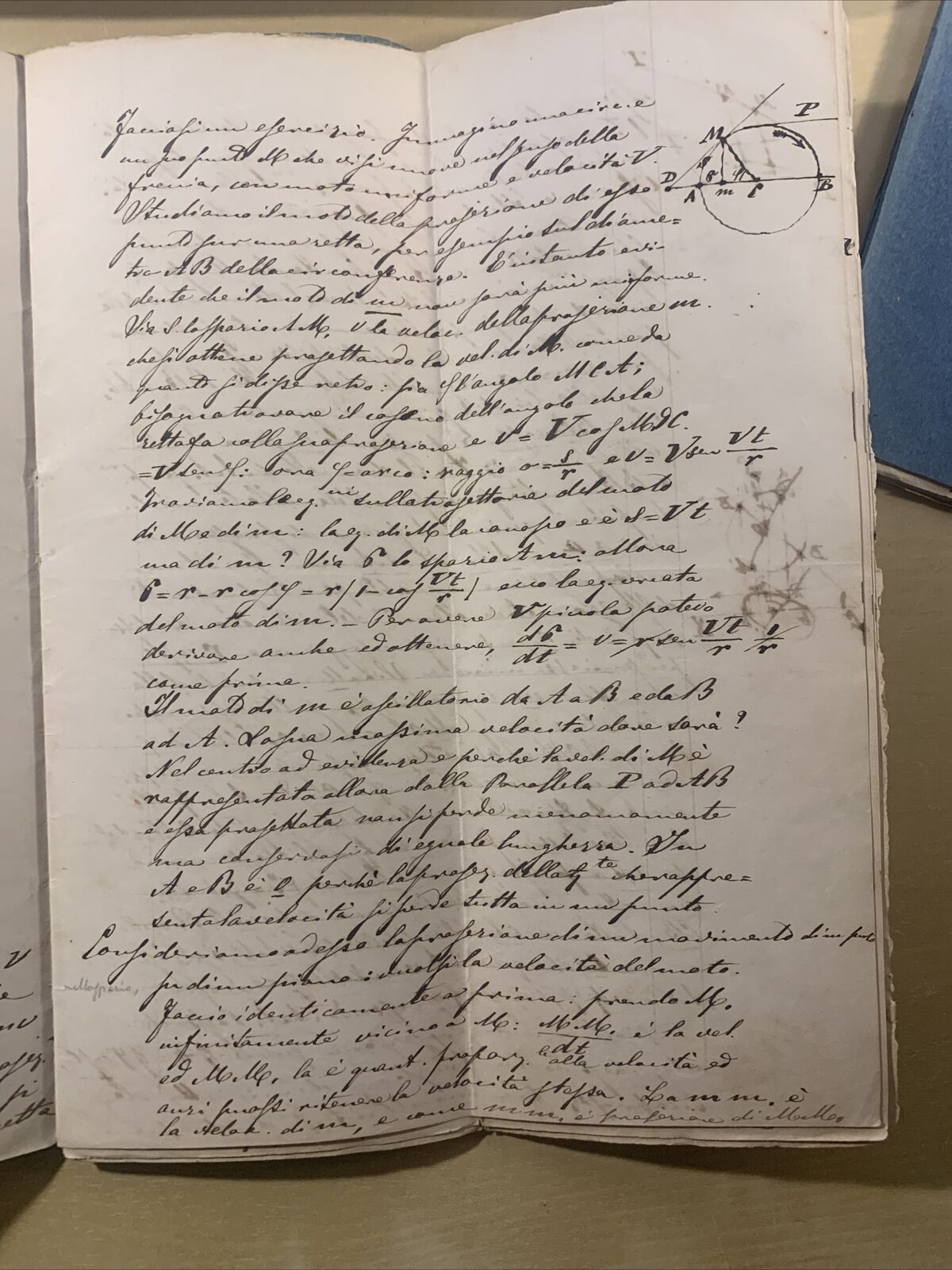 Antico Manoscritto Università di Pavia 1876, Meccanica Razionale, Carlo Formenti