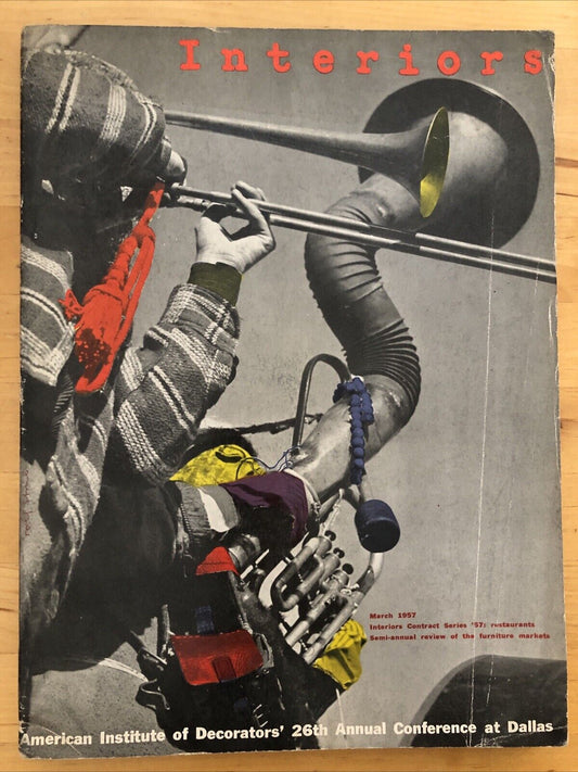 INTERIORS MAGAZINE MARCH 1957 Olga Gueft - Interiors, design, architecture.