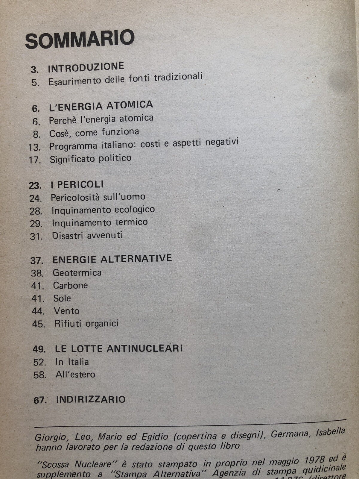 La Scossa Nucleare - stampa alternativa editrice C.I.D.S. 1978 Controcultura