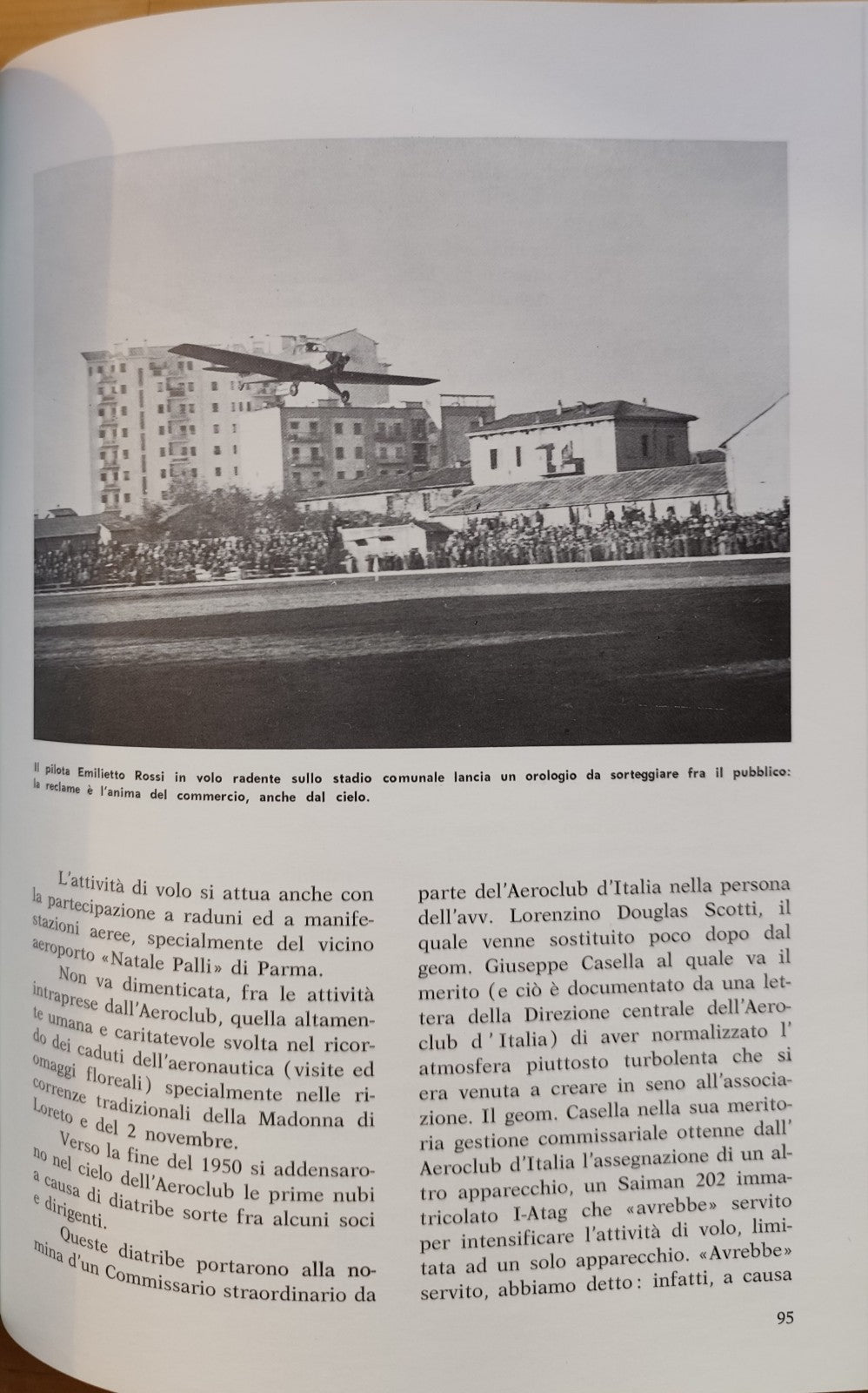 La storia dell'aviazione piacentina, Gaetano Cravedi, Aeroclub Piacenza 1980