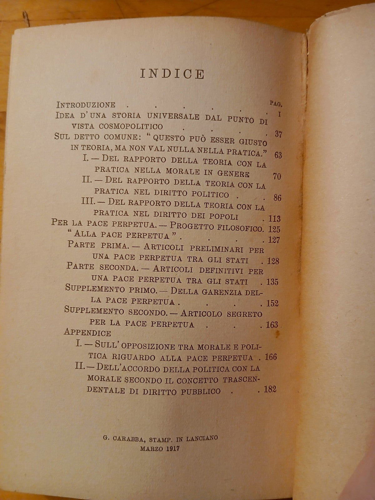 Scritti politici di Emanuele Kant, E. P. Lamanna. Dott. Gino Carabba ed. 1917