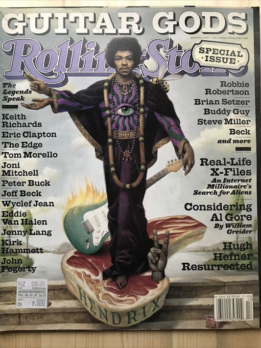 ROLLING STONE MAGAZINE - Issue 809 - April 1 1999 - Guitar Gods #