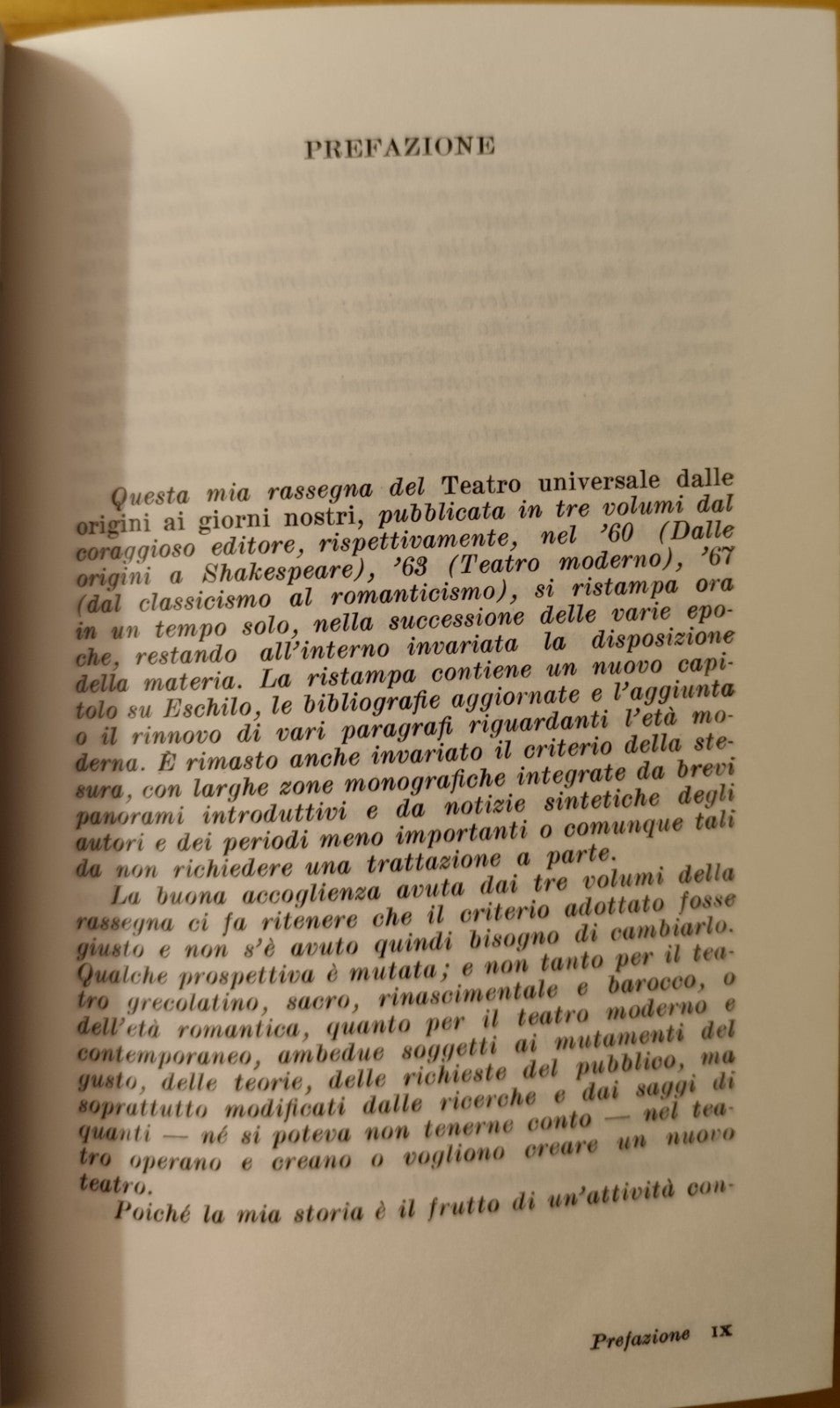 Teatro Universale dalle origini a Shakespeare, Achille Fiocco, Cappelli ed. 1970
