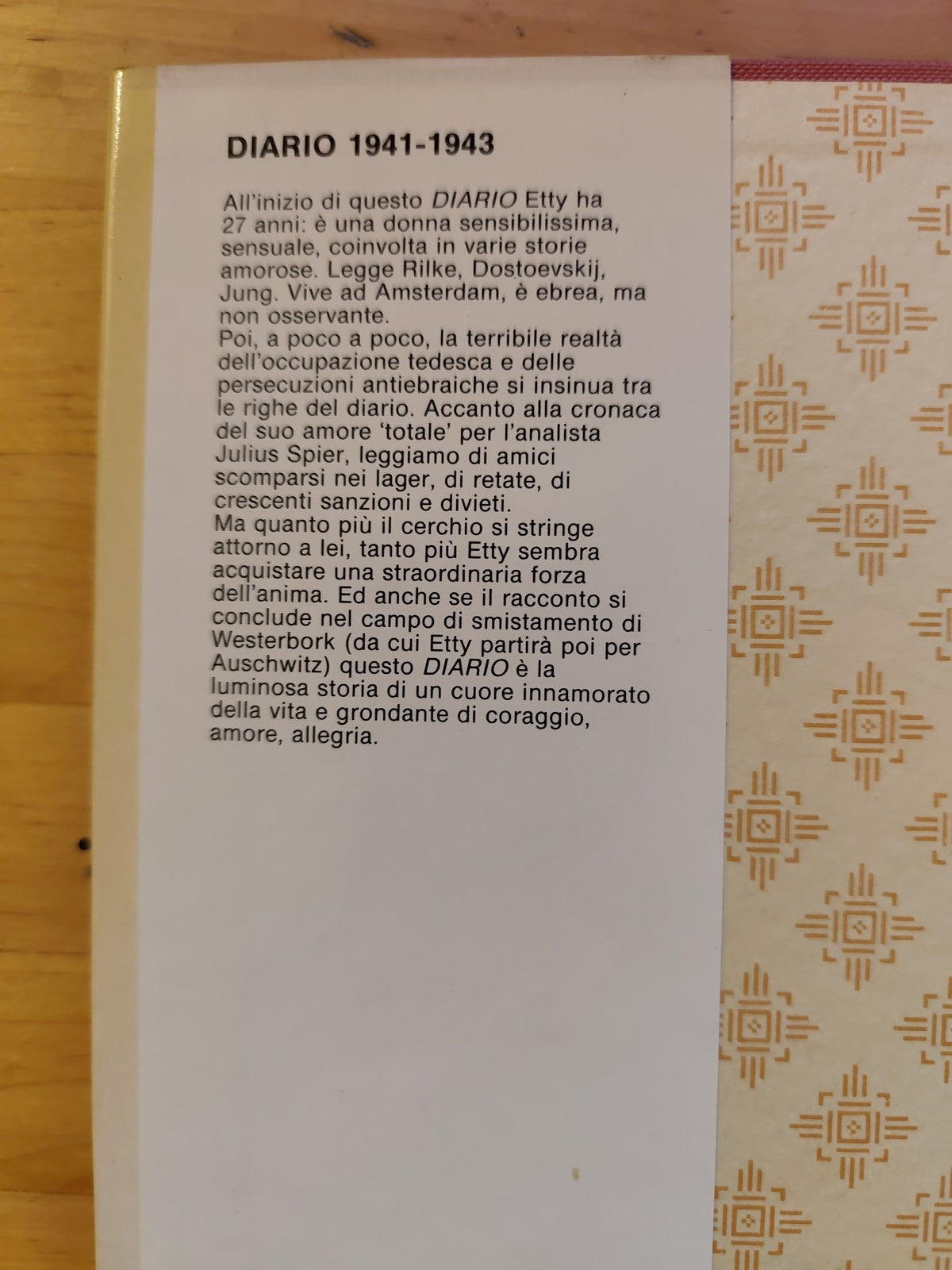 Etty Hillesum, Diario 1941-1943,  J.G. Gaarlandt CDE 1986