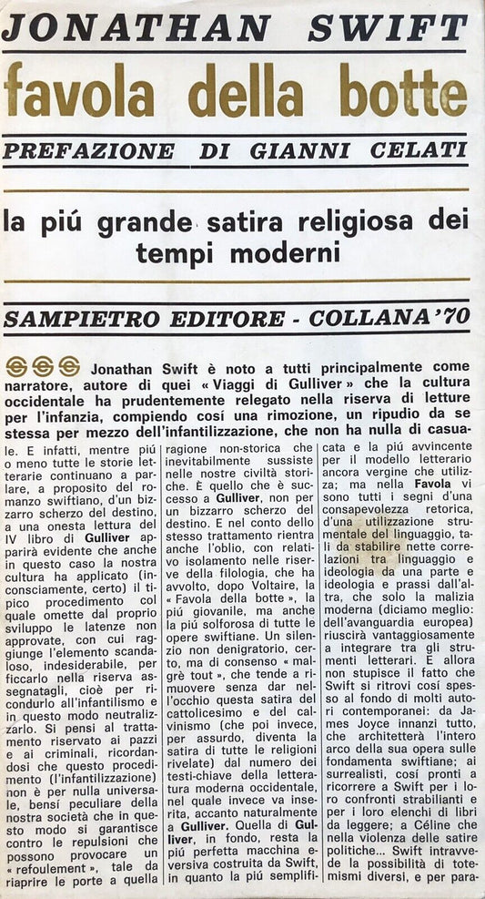 Favola della botte  - Jonathan Swift, Sampietro editore 1966