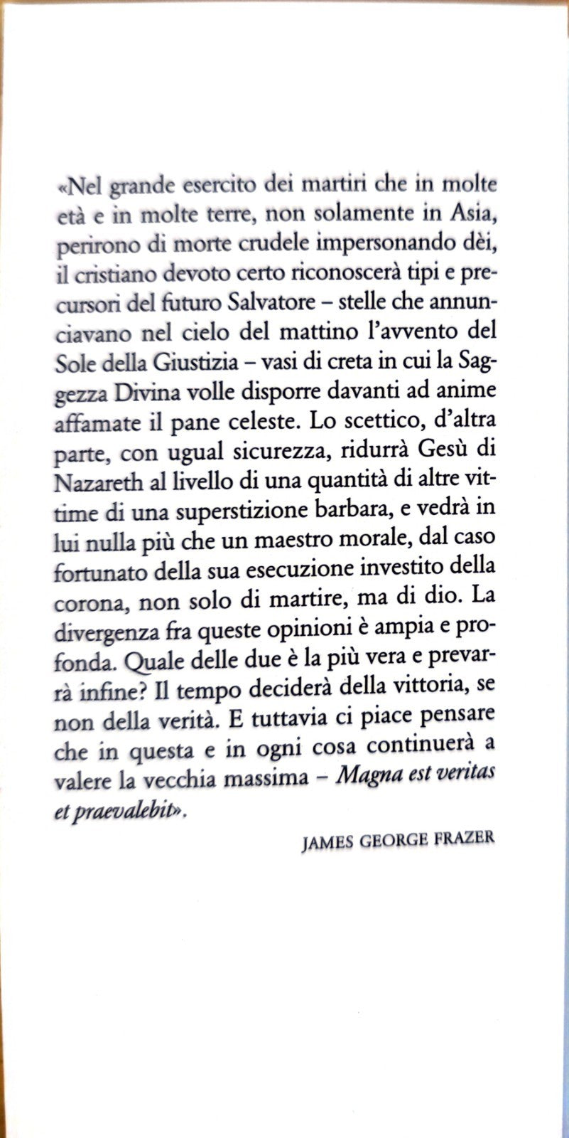 James George Frazer, La Crocifissione di Cristo, Quodlibert, Edgar Wind, 2007