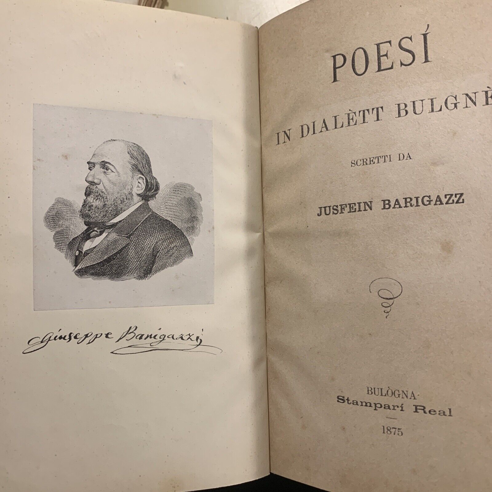POESÍ IN DIALÈTT BULGNÈIS - Jusfein Barigazz 1875