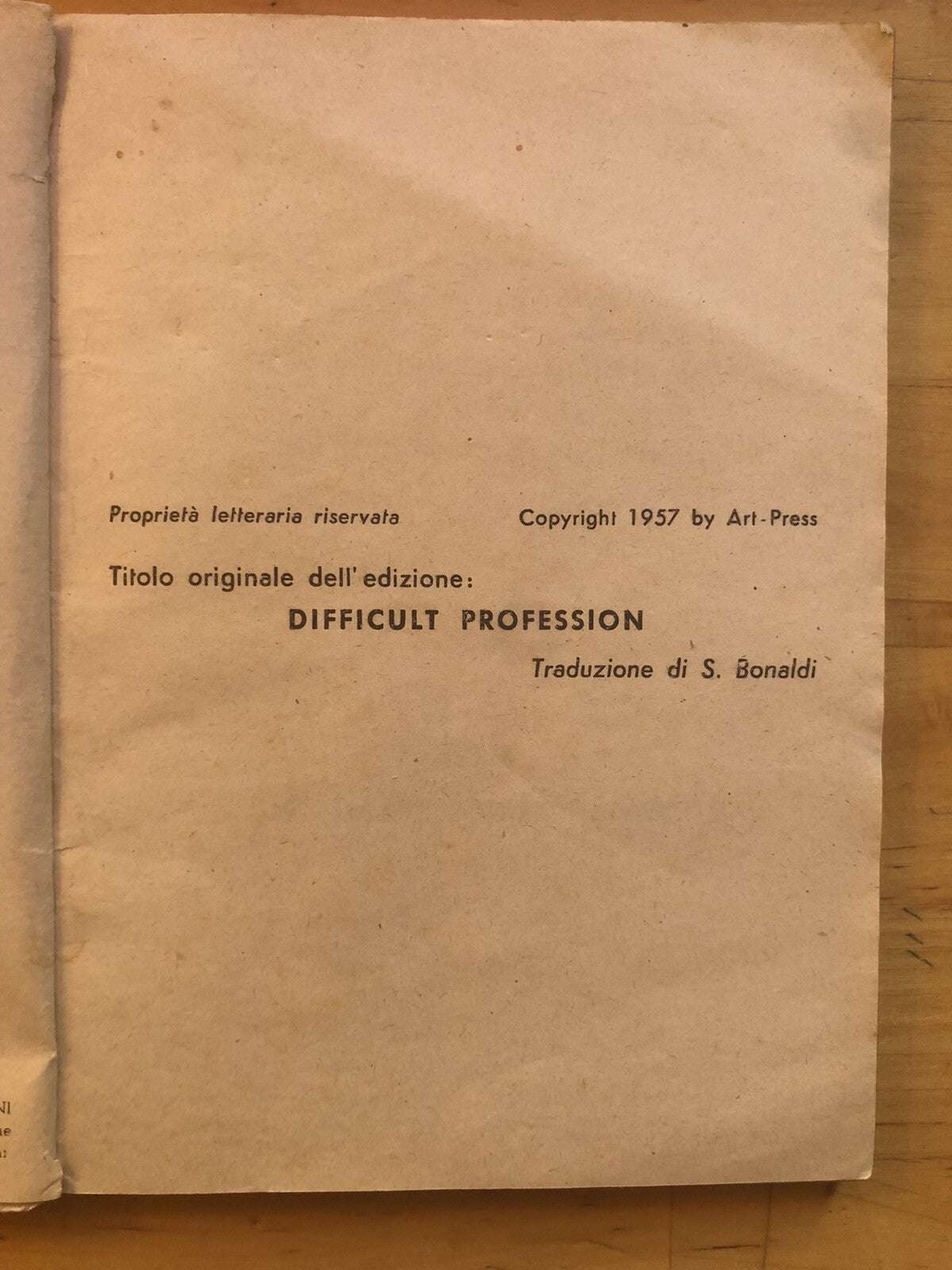 Gialli del quadrifoglio n. 1 - una difficile professione, H. P. Croft 1957