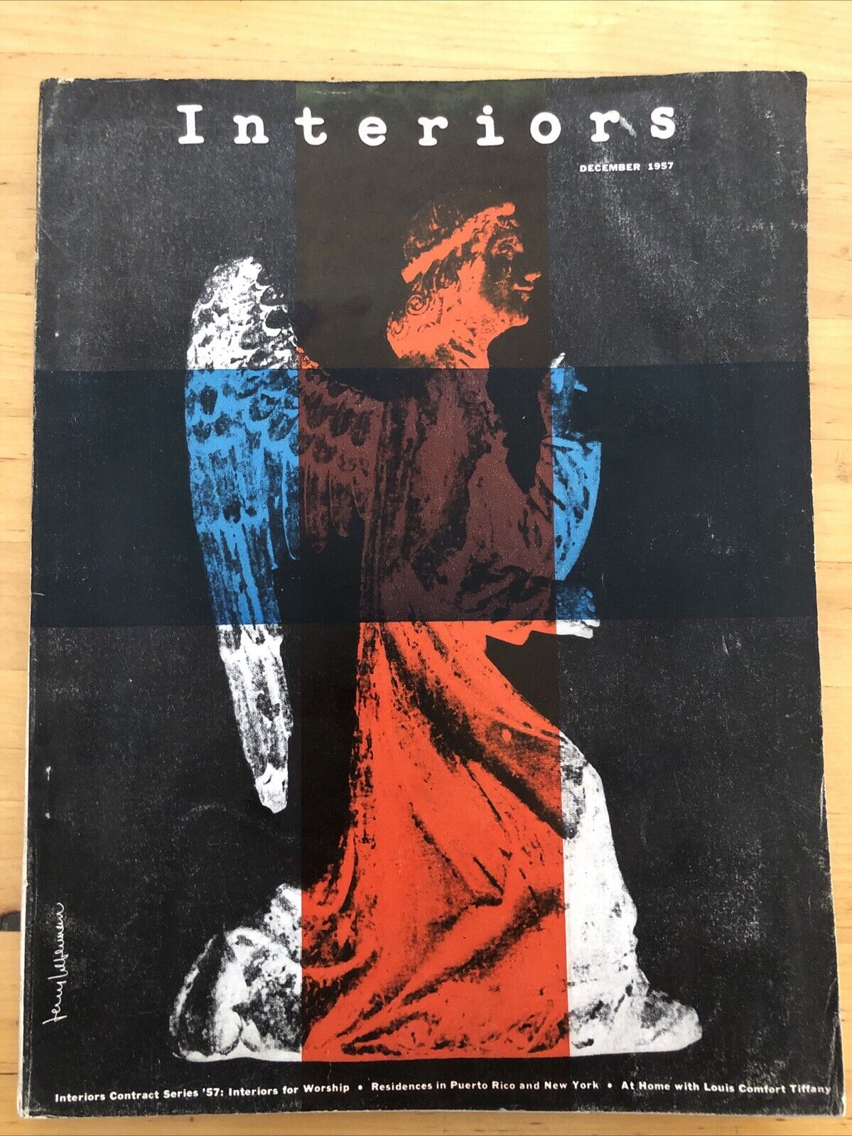 INTERIORS MAGAZINE DECEMBER 1957. Interiors, design, architecture. Olga Gueft