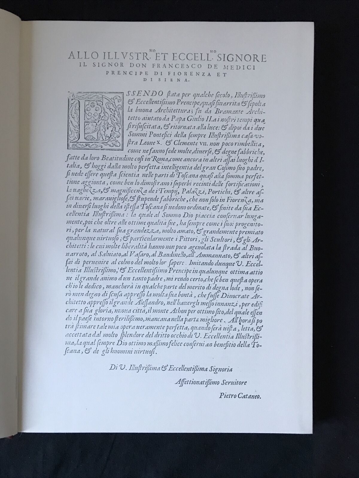 L'ARCHITETTURA LIBRI OTTO. Pietro Cataneo. Arnaldo forni editore 