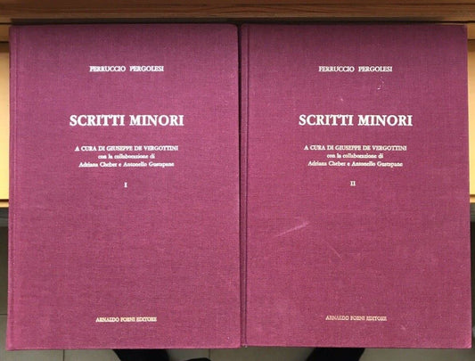 Pergolesi Ferruccio, Scritti minori, Arnaldo Forni Editore - 2 VOLUMI