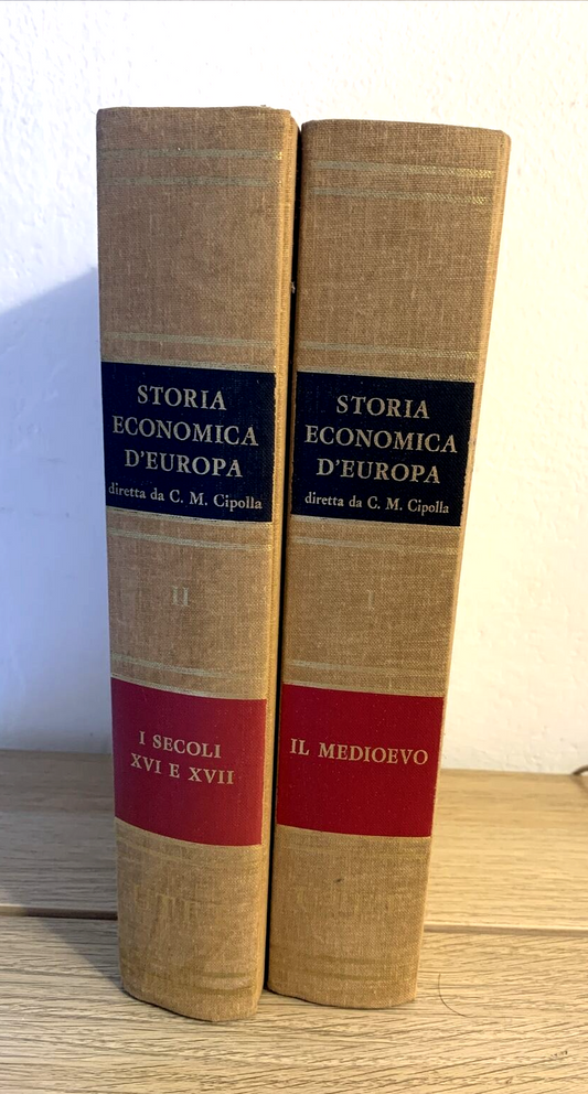 STORIA ECONOMICA D'EUROPA - UTET. C. M.  CIPOLLA VOLUME PRIMO e SECONDO