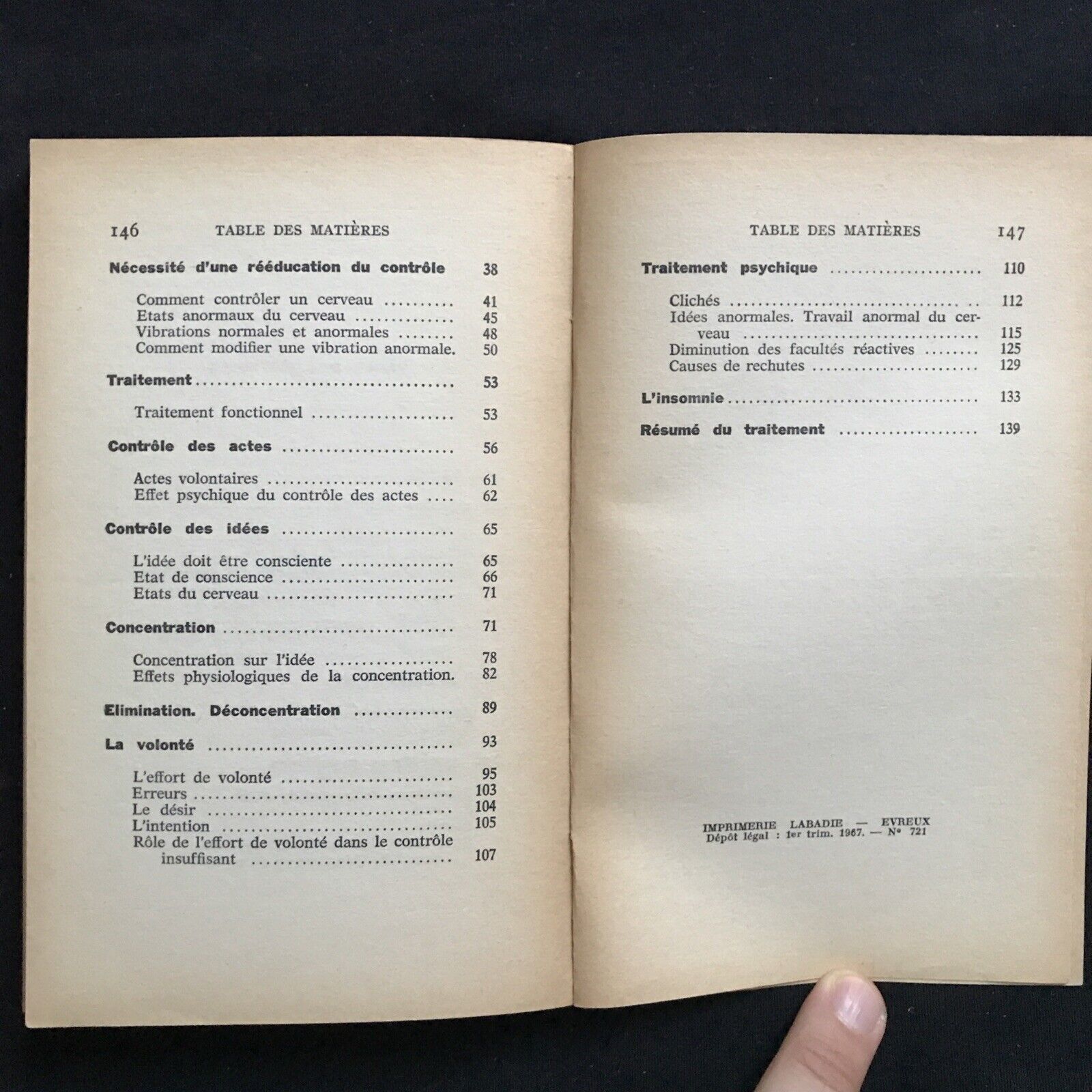 Traitement des Psychonévroses, Dr Roger VITTOZ, J.B. Bailliére et fils ed. 1967