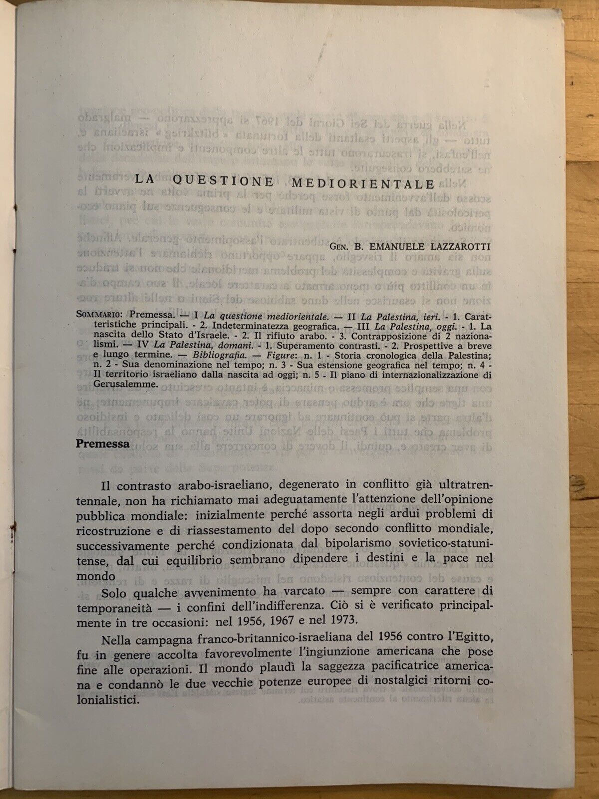 La questione mediorientale - Emanuele Lazzarotti, estratto del 1978