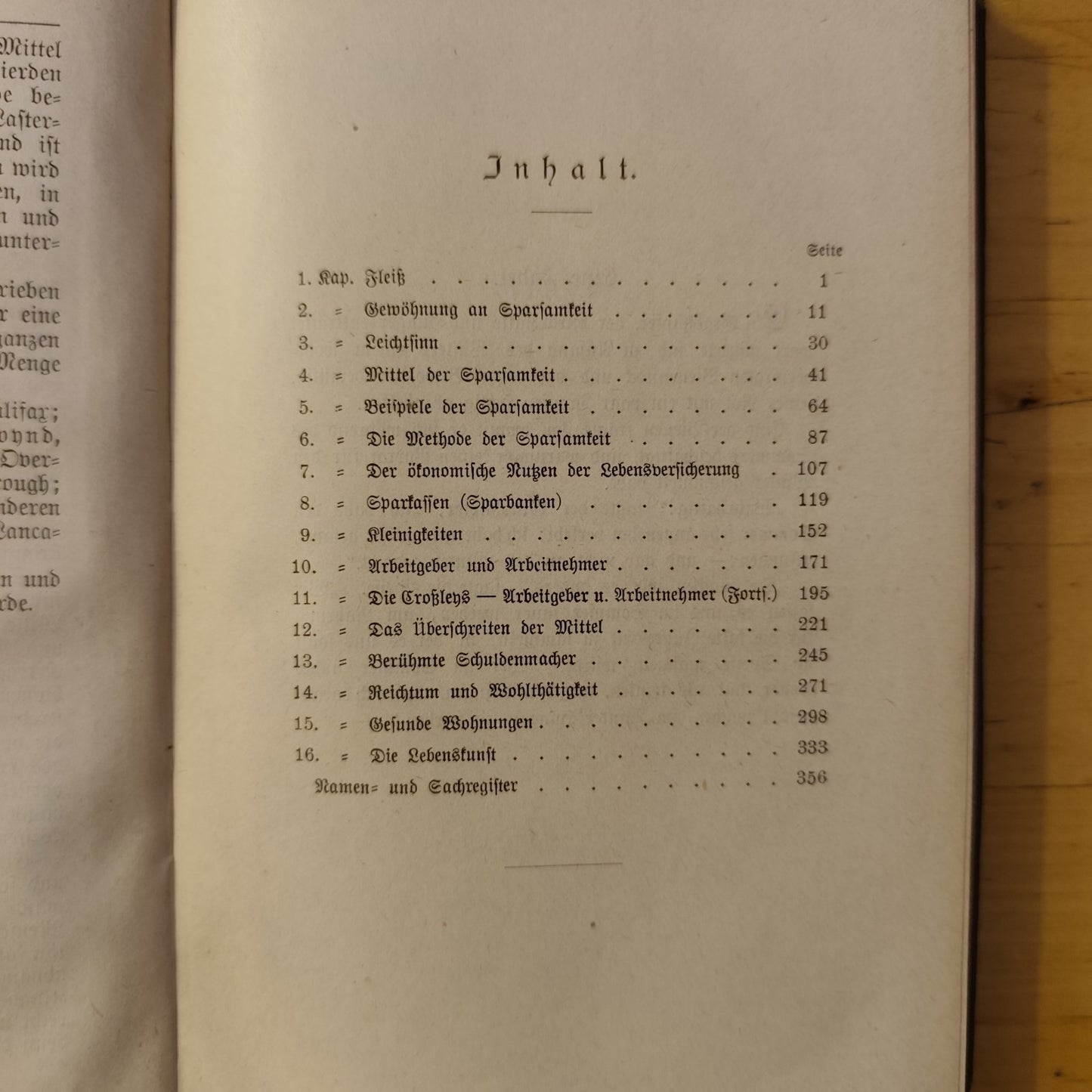 Sparsamkeit - Don Samuel Smiles 1895 ca. Verlag Von Otto Hendel