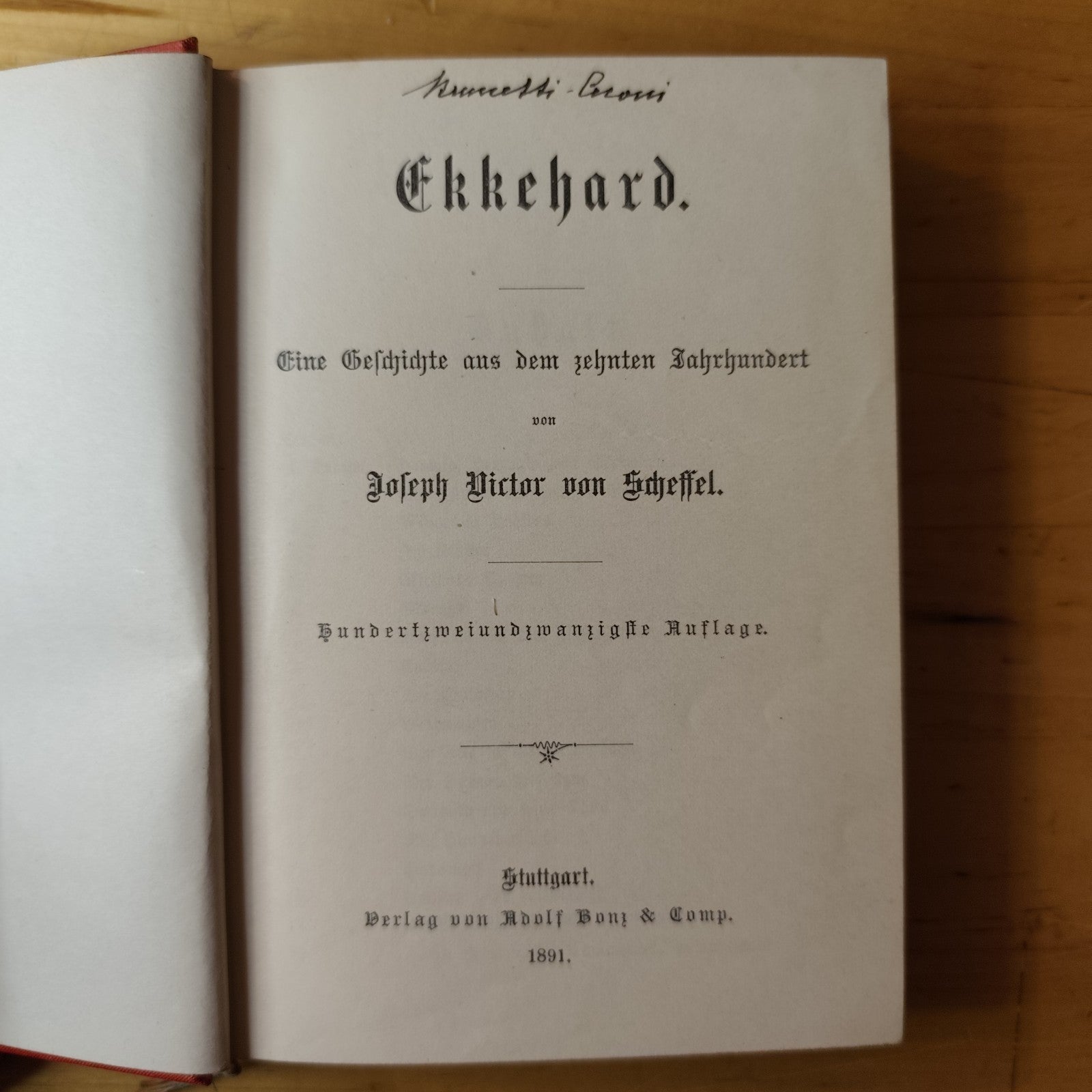 Ekkehard Eine Geschichte aus dem zehnten Jahrhundert. Scheffel 1891