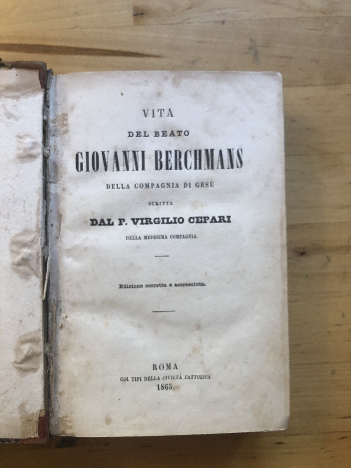 Vita del beato Giovanni Berchmans della compagnia di Gesù - Cepari Virgilio 1865