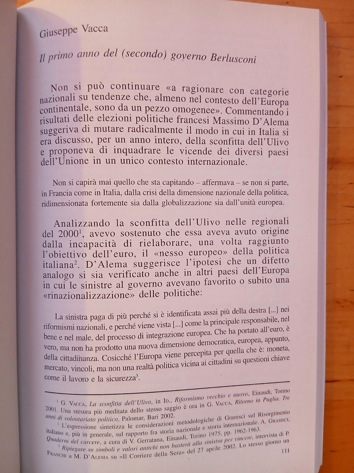 L'unità dell'Europa, Giuseppe Vacca  - Gramsci onlus 2003