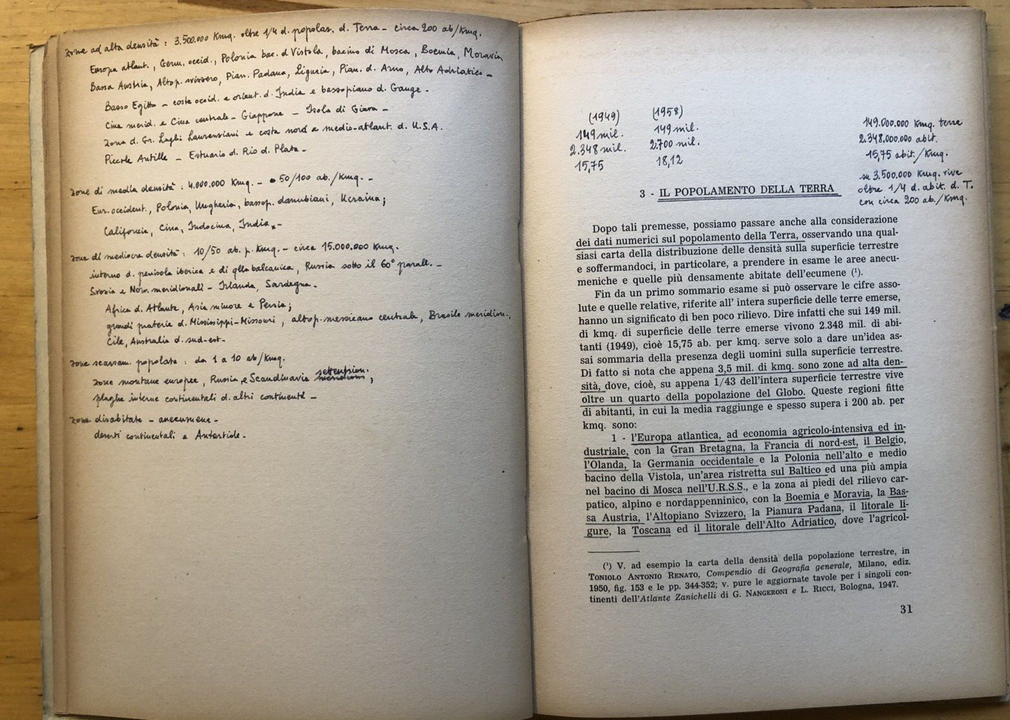 Rapporti fra società umane e paesaggio, Giovanni Merlini. Cesare Zuffi 1950