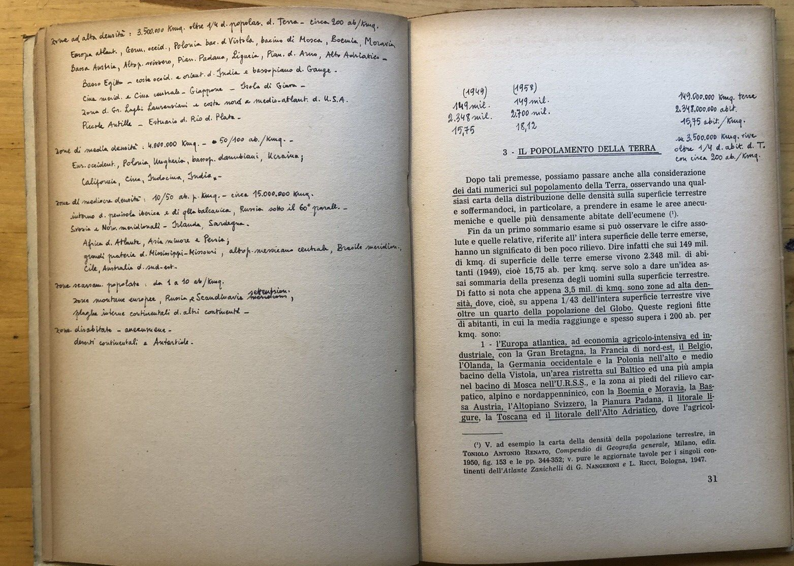 Rapporti fra società umane e paesaggio, Giovanni Merlini. Cesare Zuffi 1950