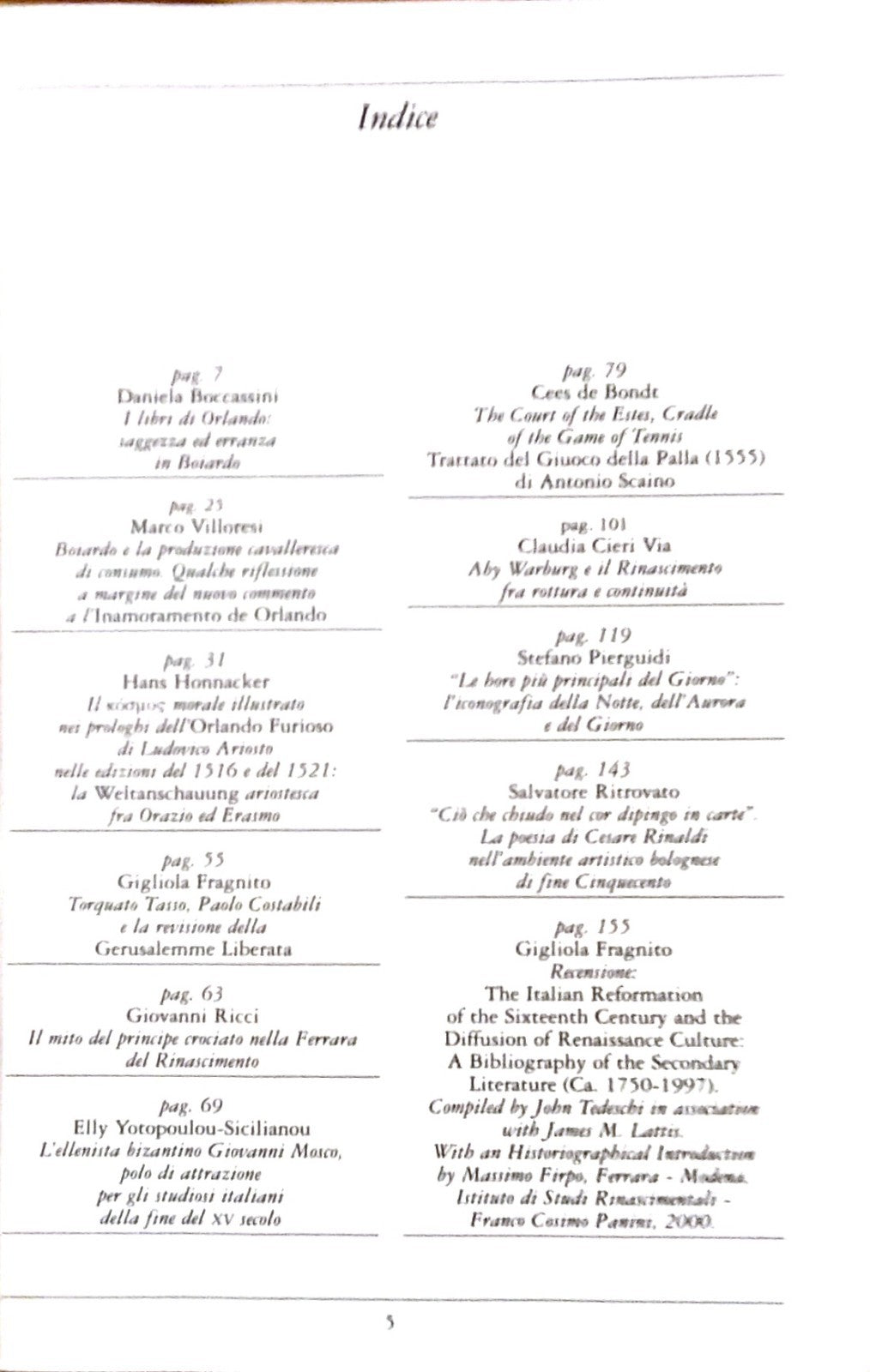 Schifanoia, Studi Rinascimentali Ferrara 22/23 - 2002 G. Venturi