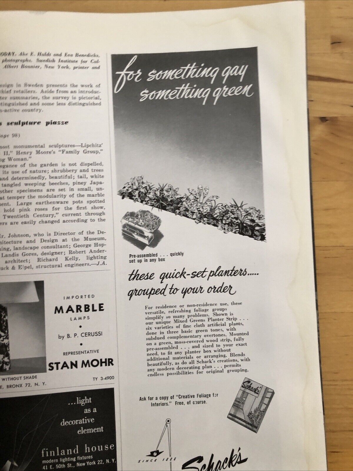 INTERIORS MAGAZINE JUNE 1953. Interiors, design, architecture. Olga Gueft