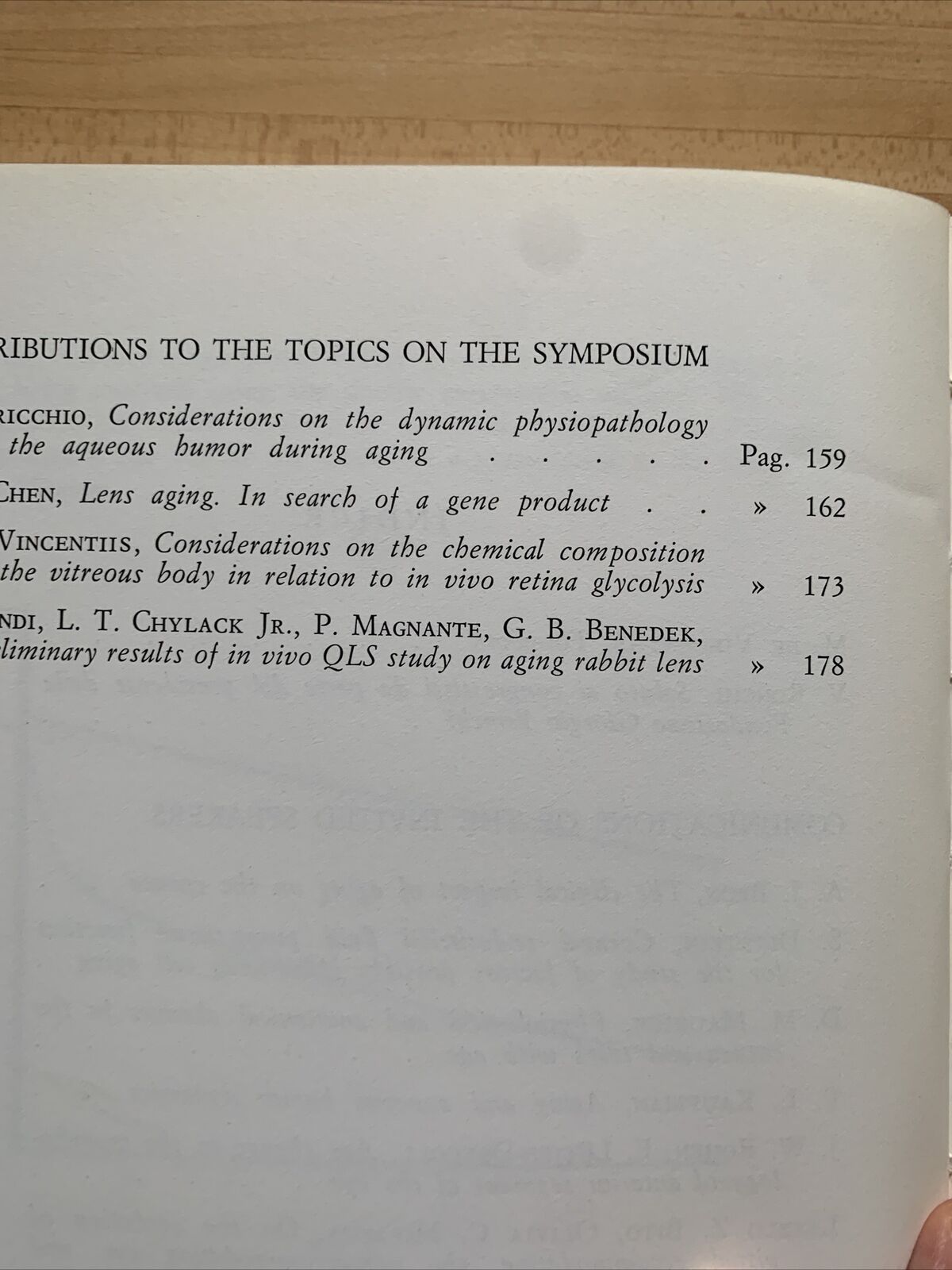 The fundamental aging processes of the eye - Giorgio ronchi 1987. Baccini e Chia