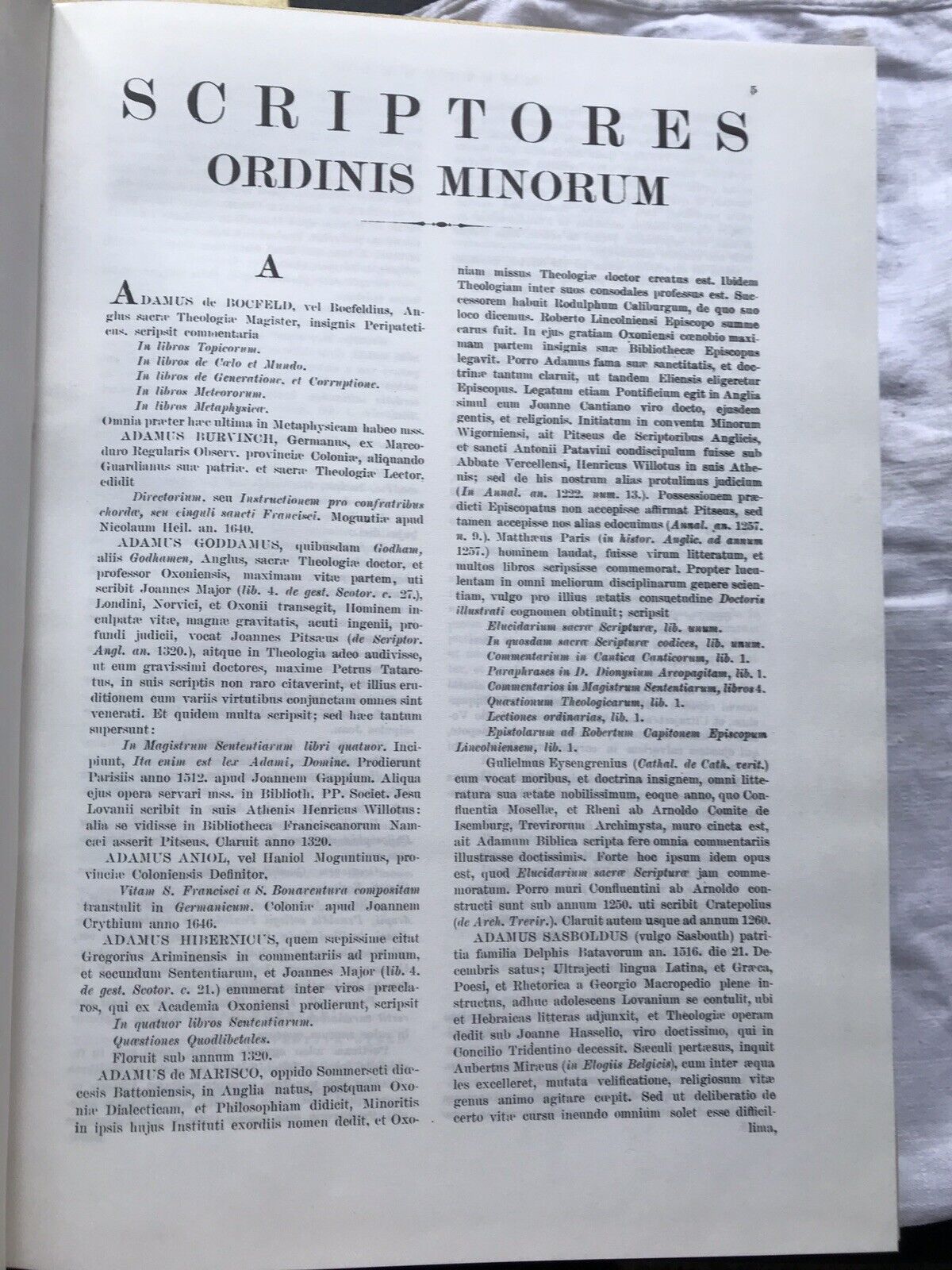 Scriptores Ordinis Minorum, fr. Waddingi Lucae -Sbaraglia G. Giacinto