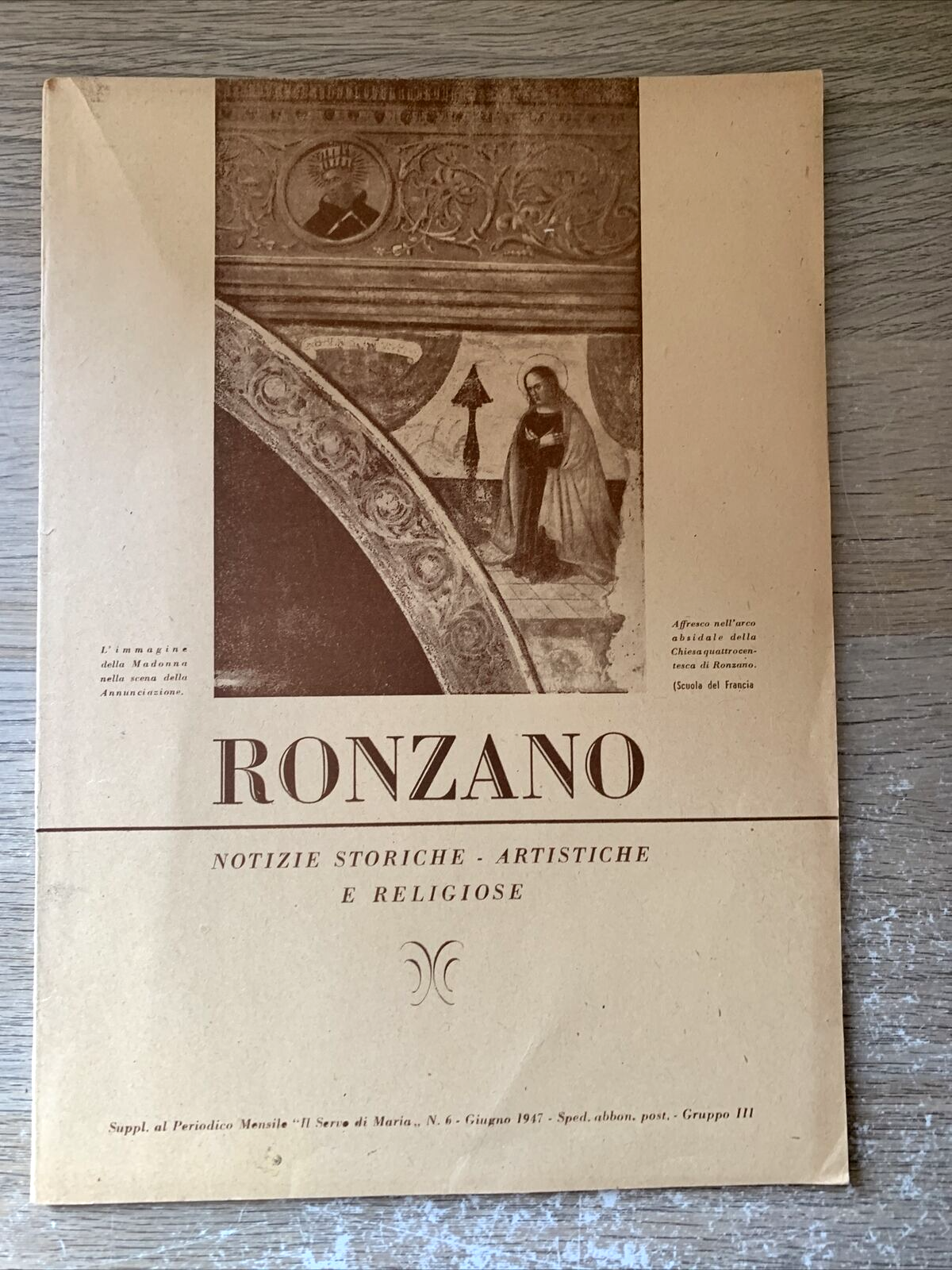 RONZANO notizie storiche artistiche e religiose 1947